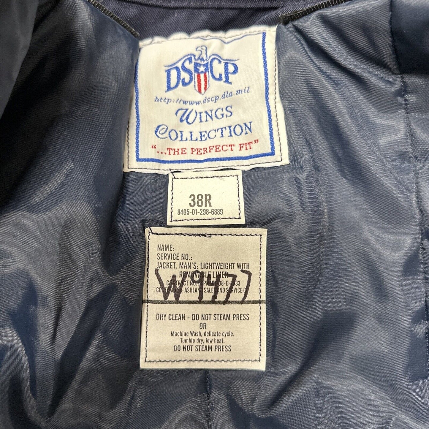 Men’s USAF Jacket 38R With Lining Blues Coat With Rank Sewed On