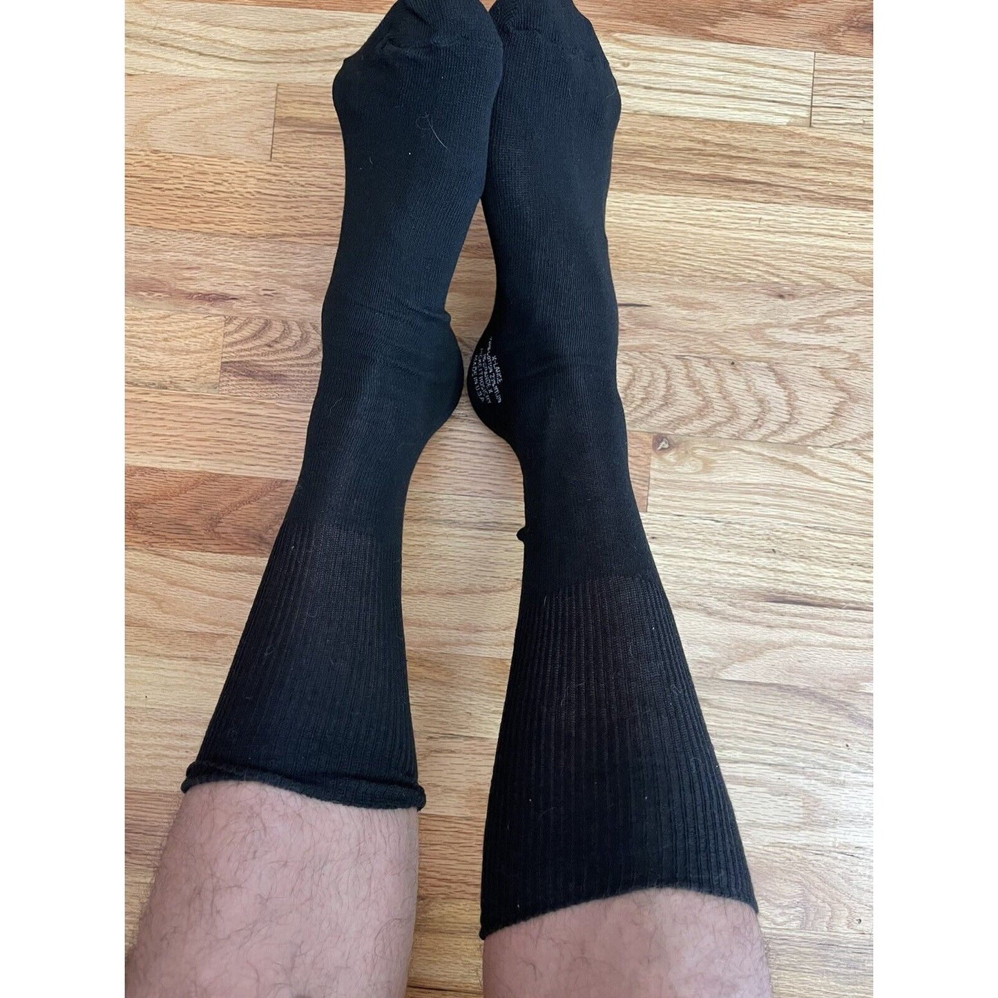 Military Defense Logistics Agency Boot socks XL Black cotton, Nylon, Spandex