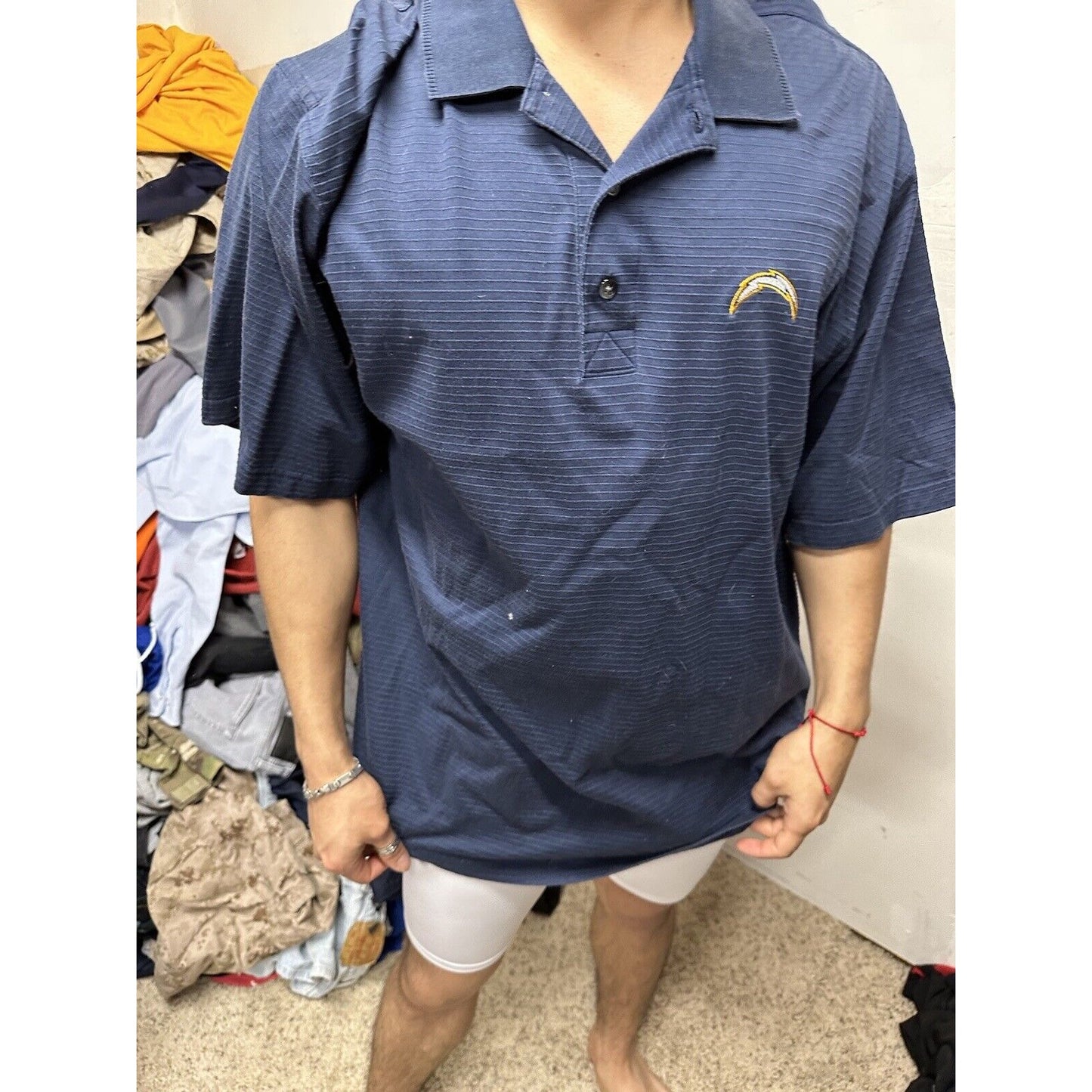 Men’s Blue San Diego Chargers Greg Normal XL Polo Shirt Dark Blue