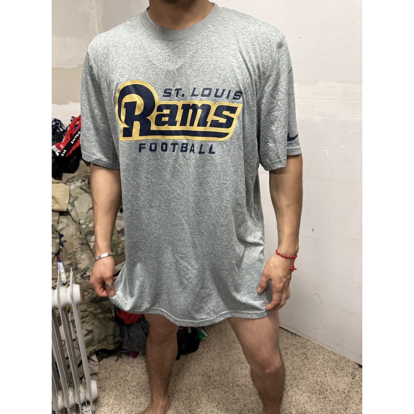 Men’s Gray NFL On Field XL Nike Dri Fit St Louis Rams Football Shirt