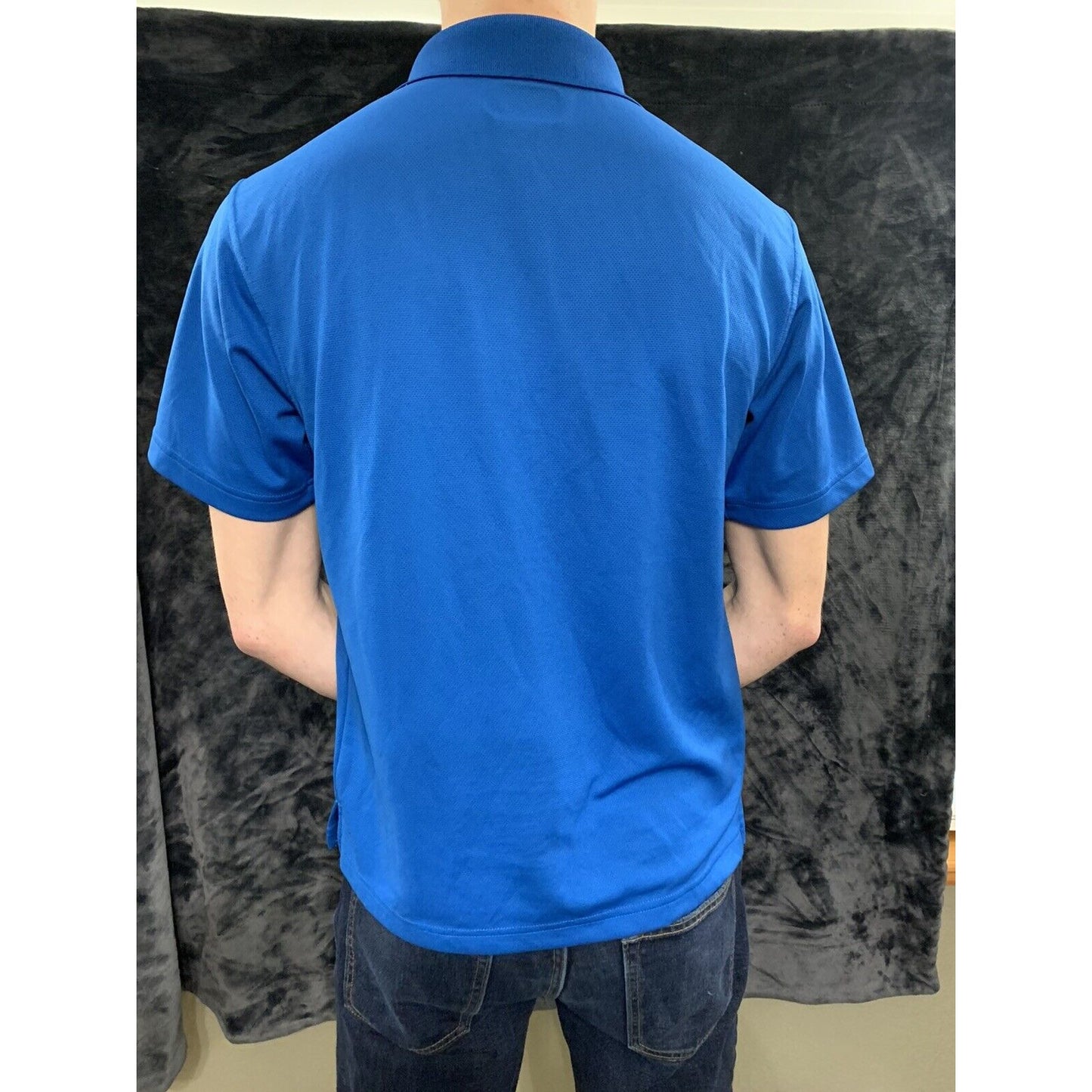 PGA Tour Airflux Men's Royal Blue Polyester Golf Polo Shirt MEDIUM