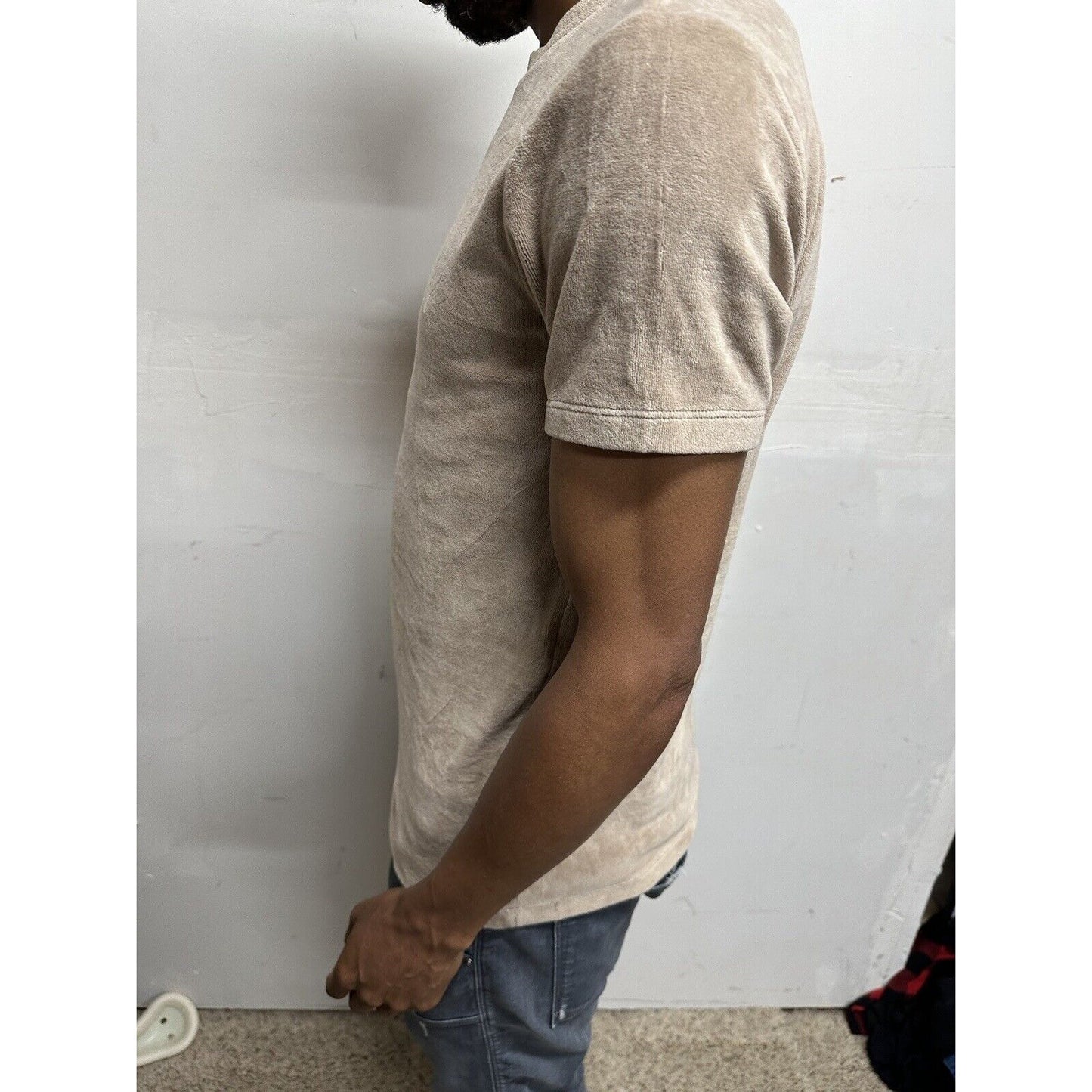 Men’s Boohooman Medium Short Sleeve Tan Shirt
