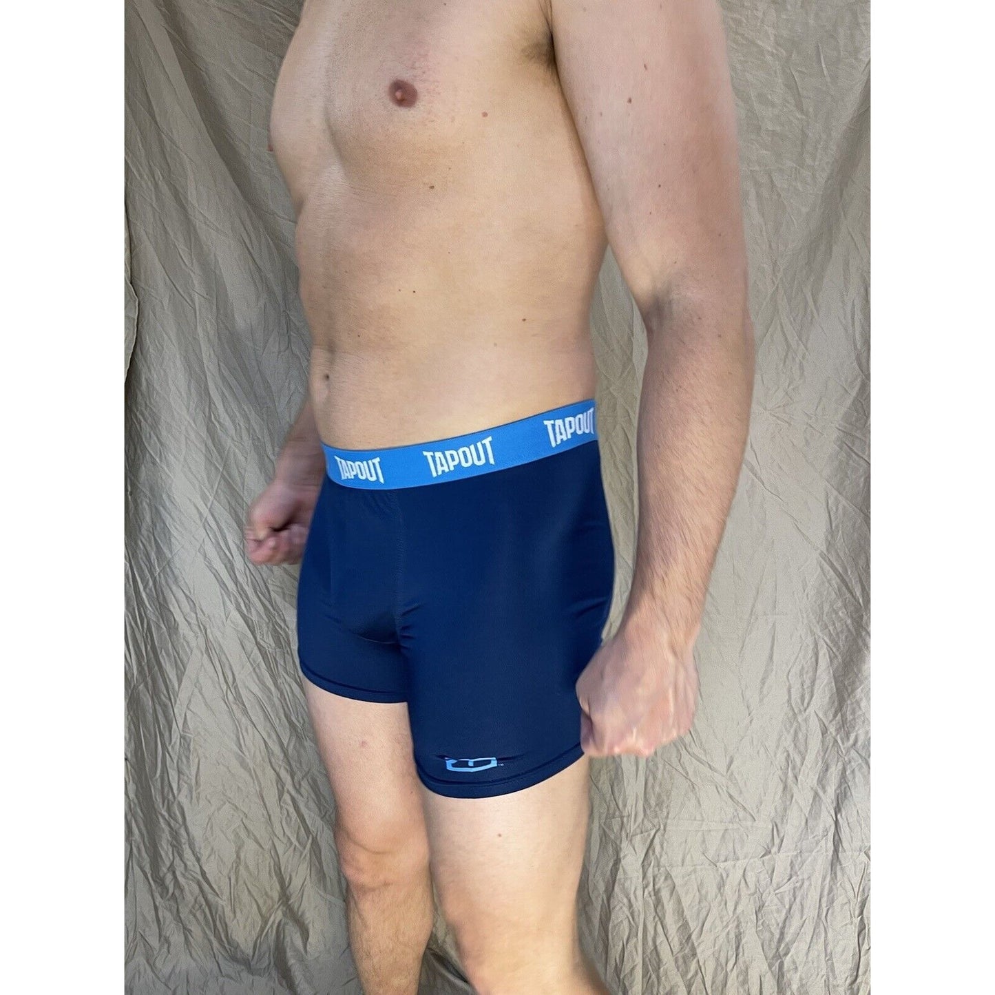 men's tapout dark blue compression shorts with spandex Small