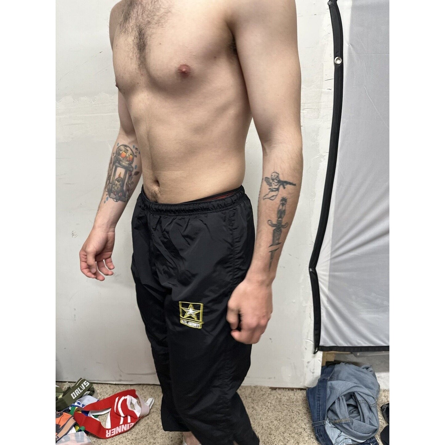 Us Army Pants Pt Small Extra Short Workout Exercise Black