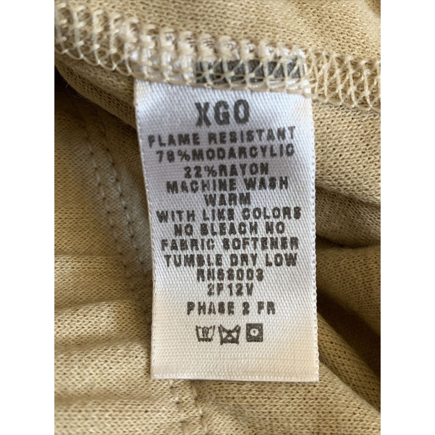 XGO Flame Retardant Phase 2 Mid-weight Base Layer Desert Sand Men's Pants X Lg