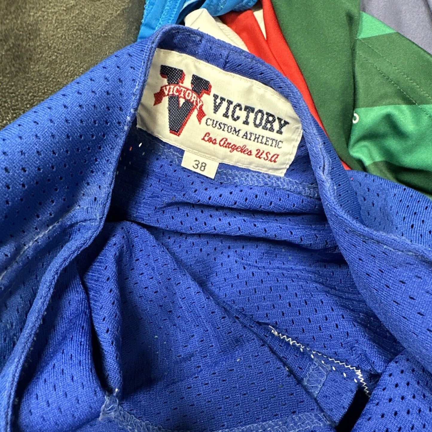 Men’s Victory Size 38 Blue Baseball Jersey Spartans