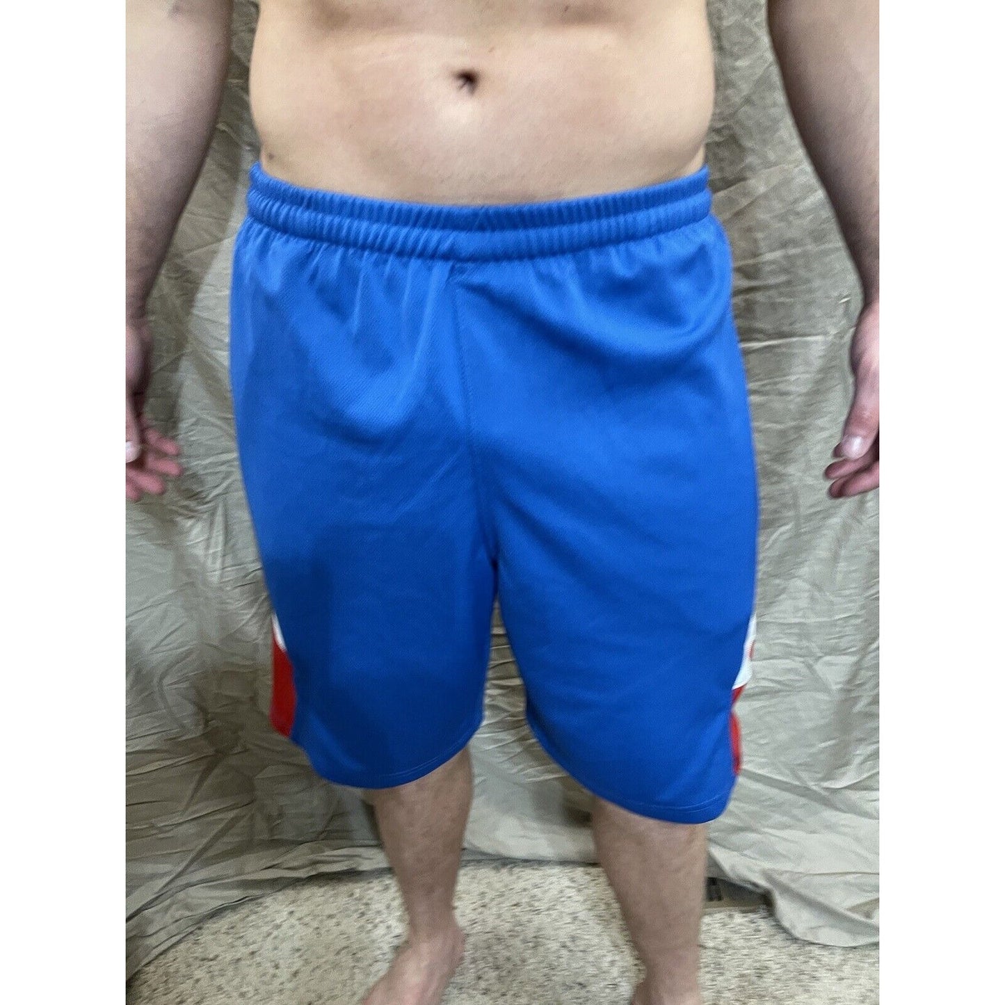 Men's Pro Edge Medium Kansas University Basketball Shorts Blue