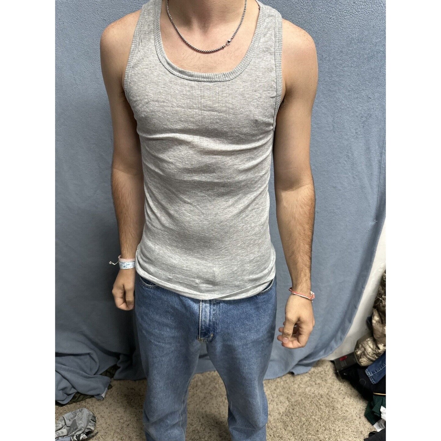 Men’s Gray Spyder Medium Gray Muscle Shirt Tank