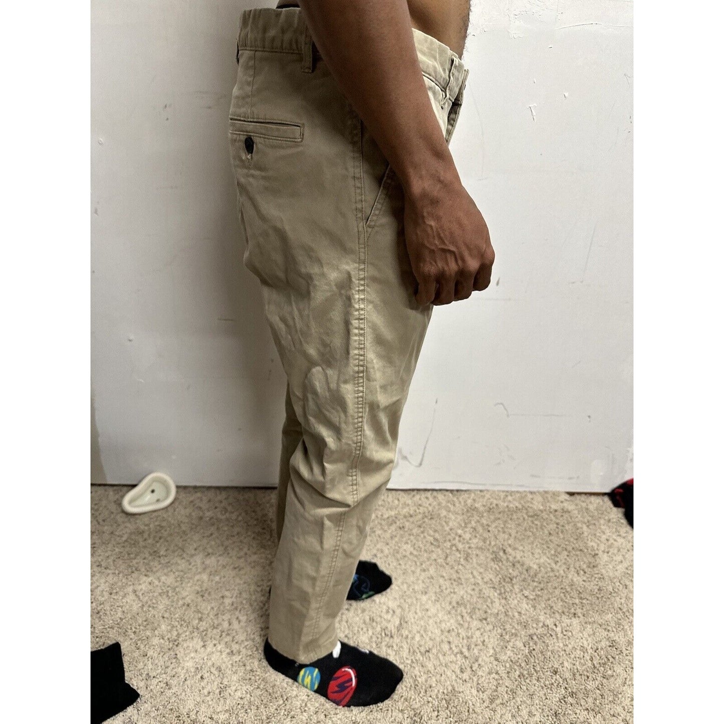 Men’s Khaki 34 H&M Skinny Fit Stretch Pants