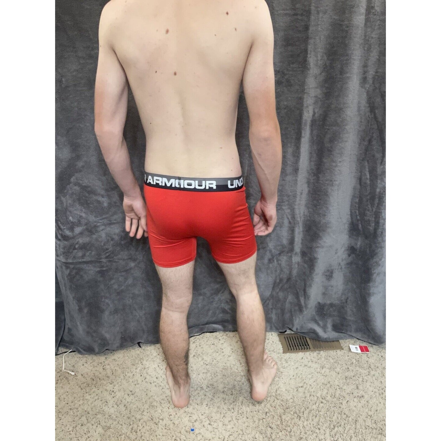 boys youth xl under armour boxerjock red with black and gray band