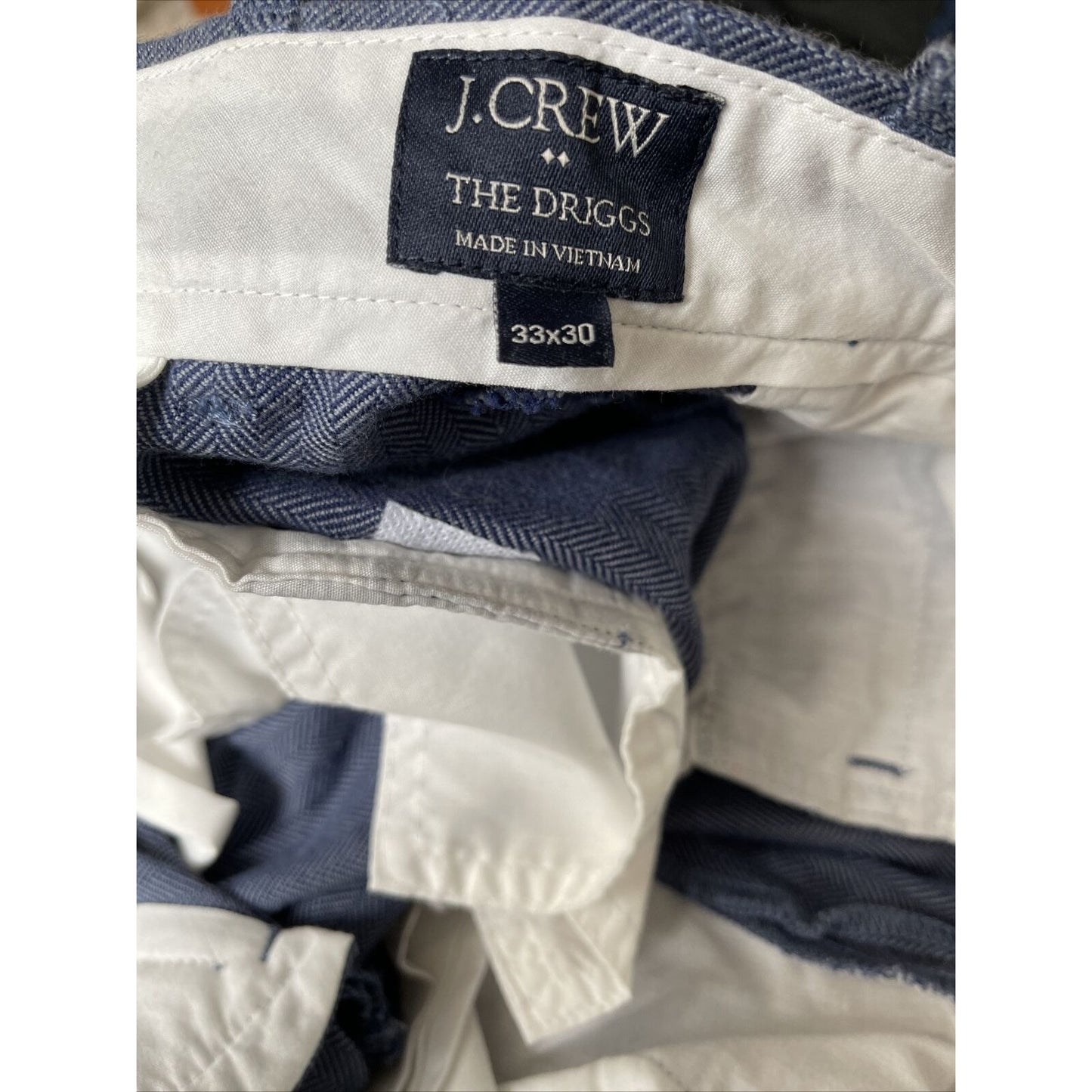 J. Crew Men’s Bluish Gray Cotton Dress Pants The Driggs 33 X 30