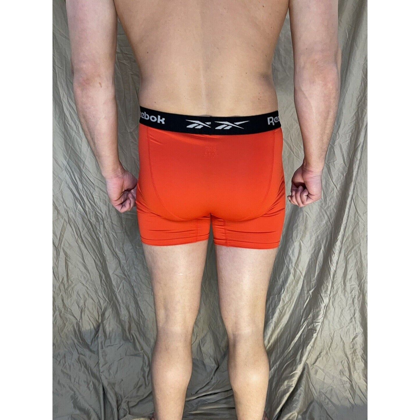 men's reebok Red/orange large compression boxer brief