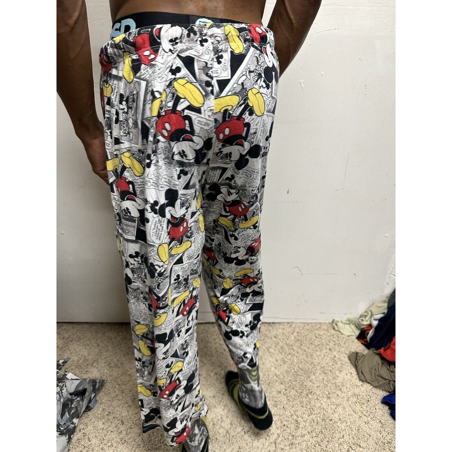 Boys Disney Large 12-14 Mickey Mouse Sleepwear Pajama Bottoms No Pockets