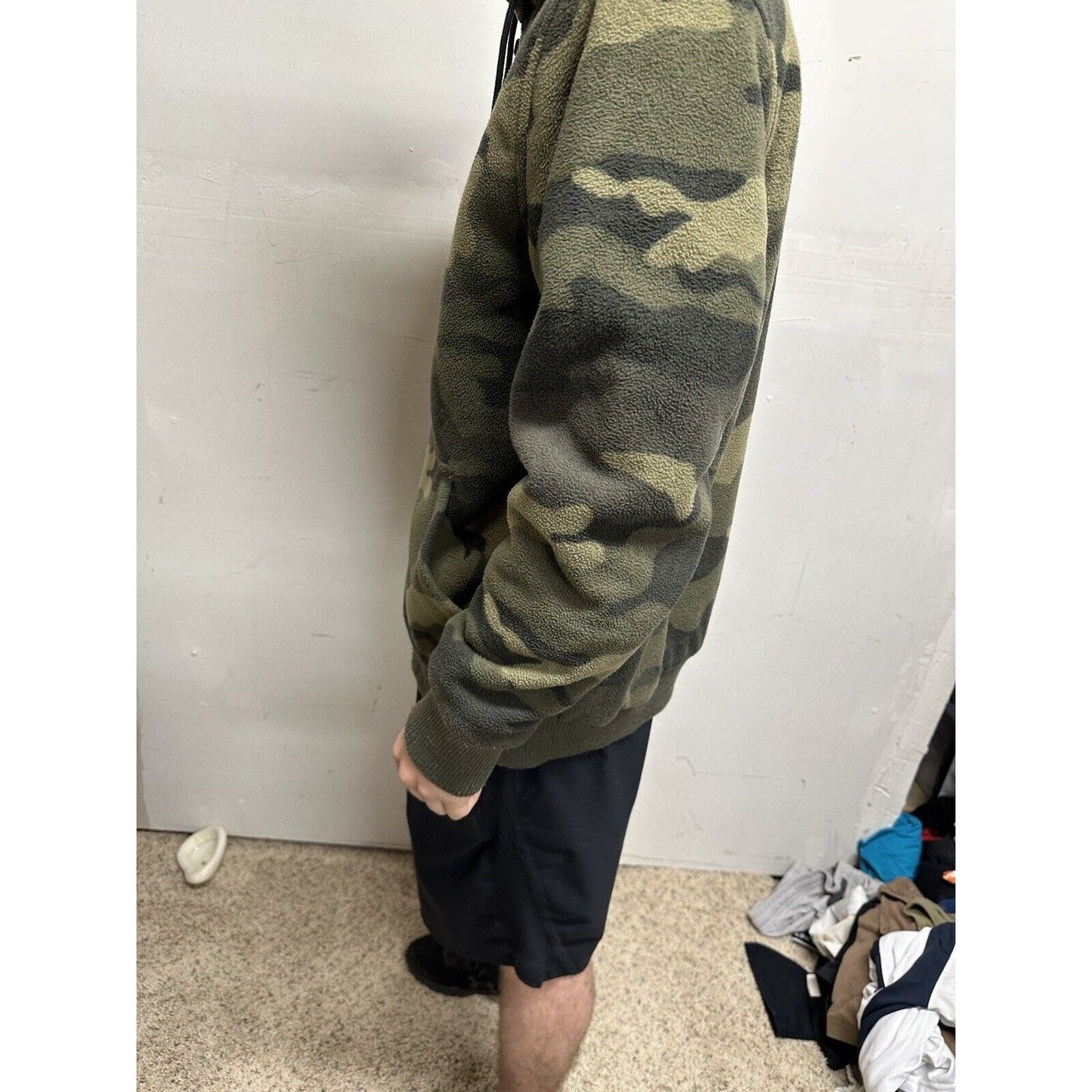 Men’s Fuzzy Large Mossimo Camo Hoodie Full zip Jacket