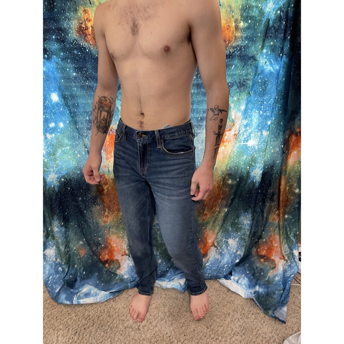 Men's Old Navy Athletic Taper Flex Blue Jeans 31" x 32"