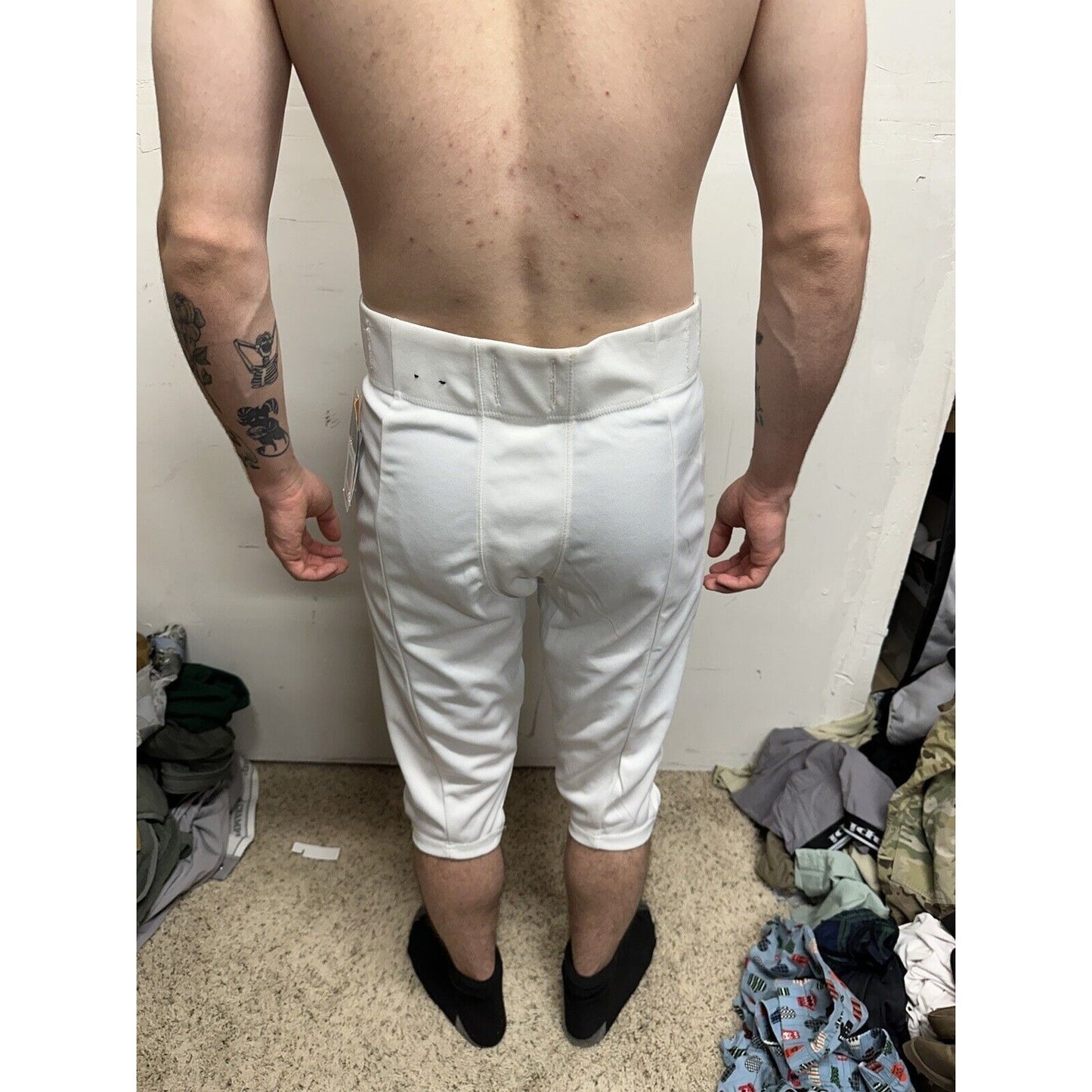 Men’s White Wilson Football Pants Large