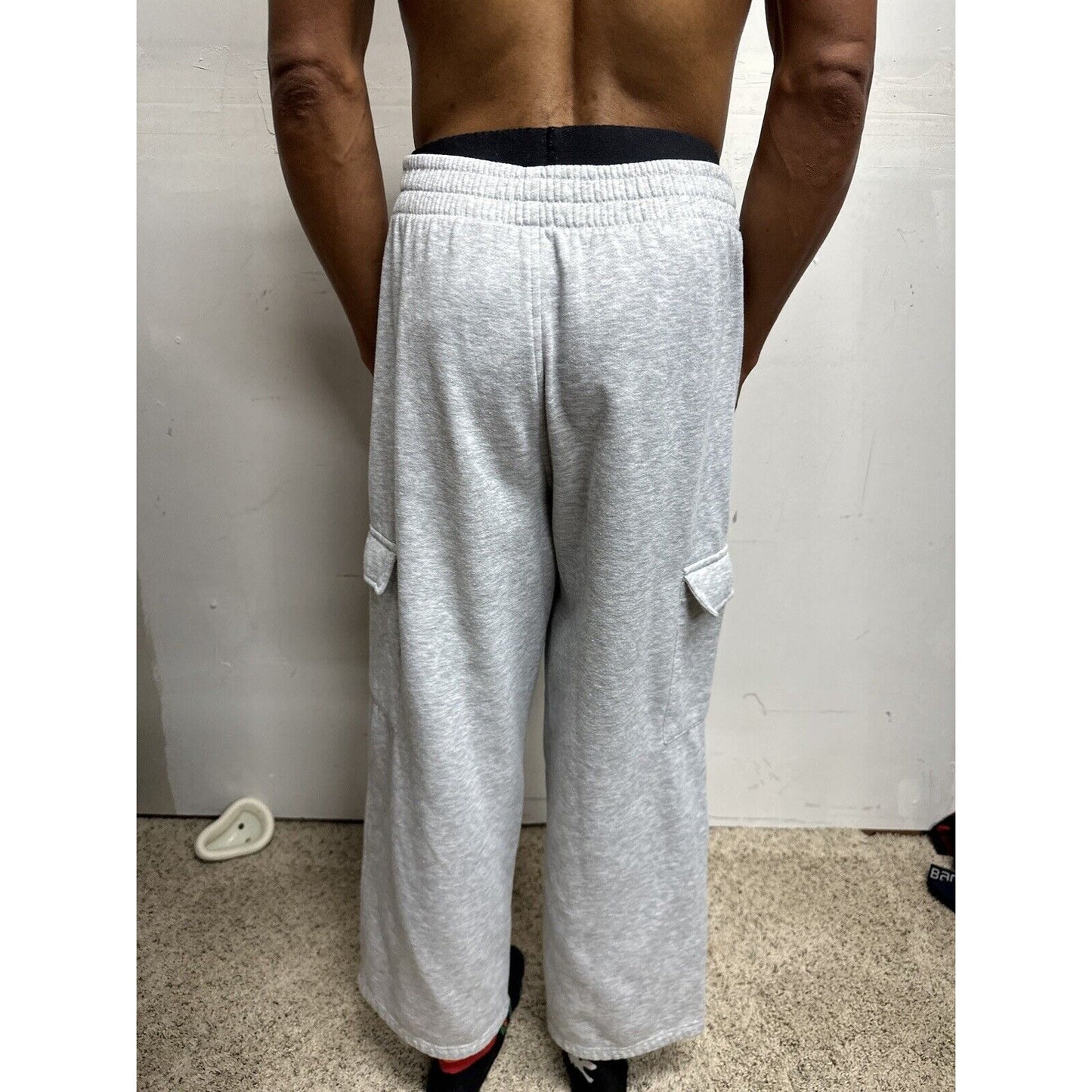 Men’s Large Bugle Boy Gray Sweat Pants Thigh Pockets Only