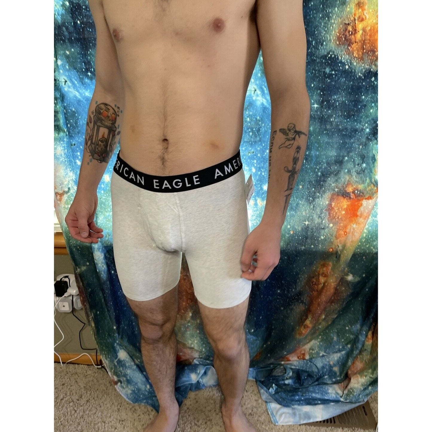 men's american eagle white compression shorts large New And Unworn