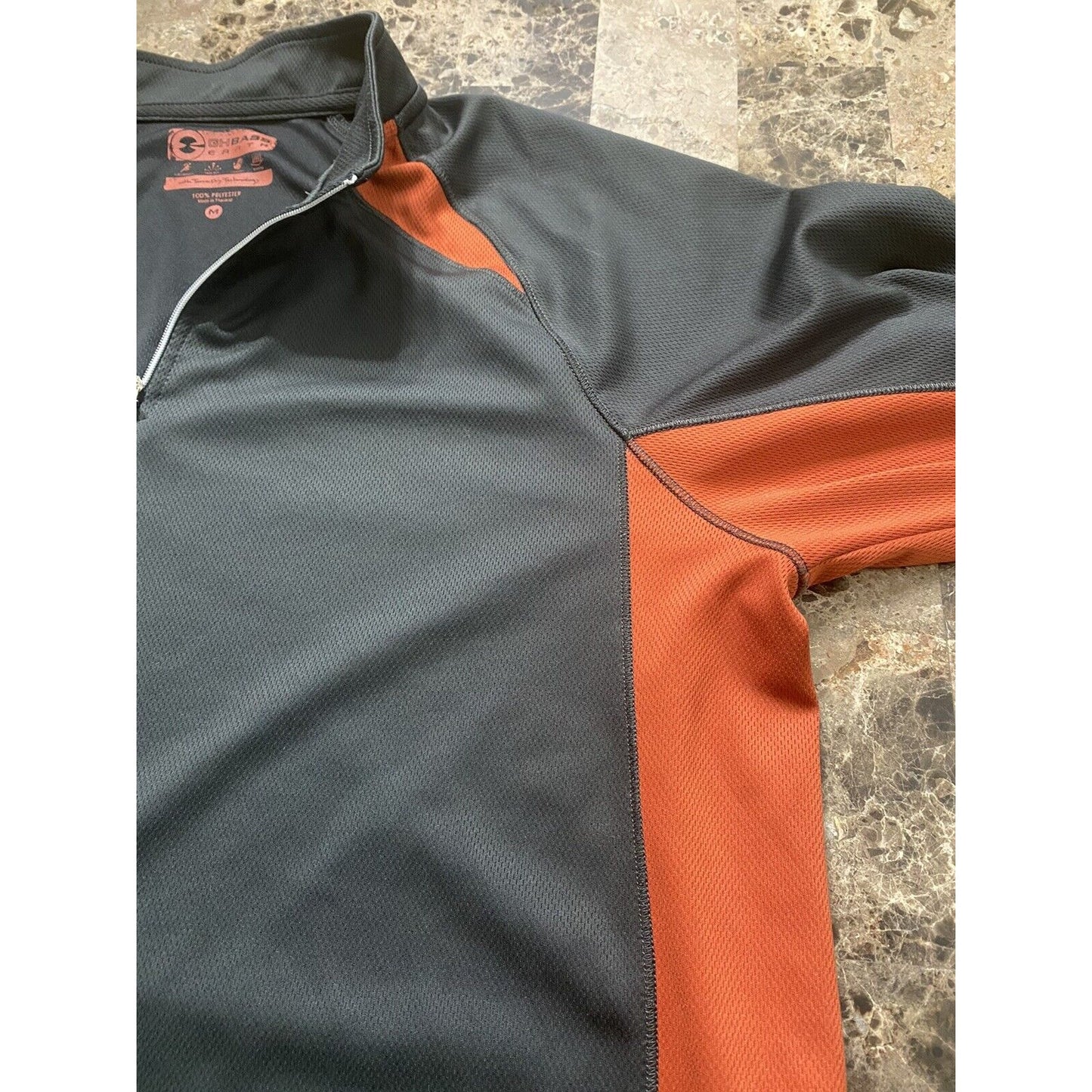 GH BASS EARTH Men’s Medium Gray Polyester Athletic Fleece w/ Terra Dry Tech