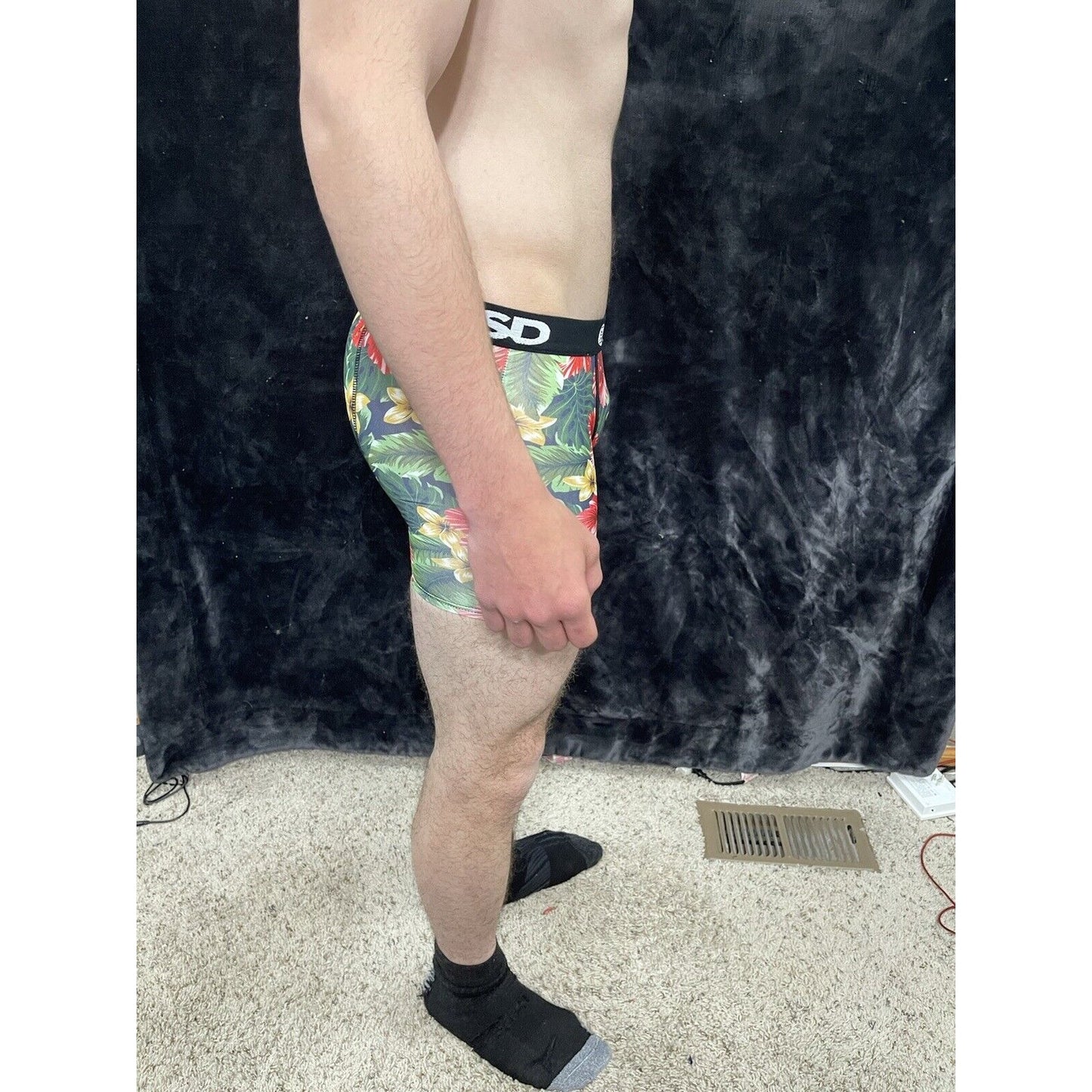 Youth Hibiscus Floral PSD Boxer Briefs New Medium
