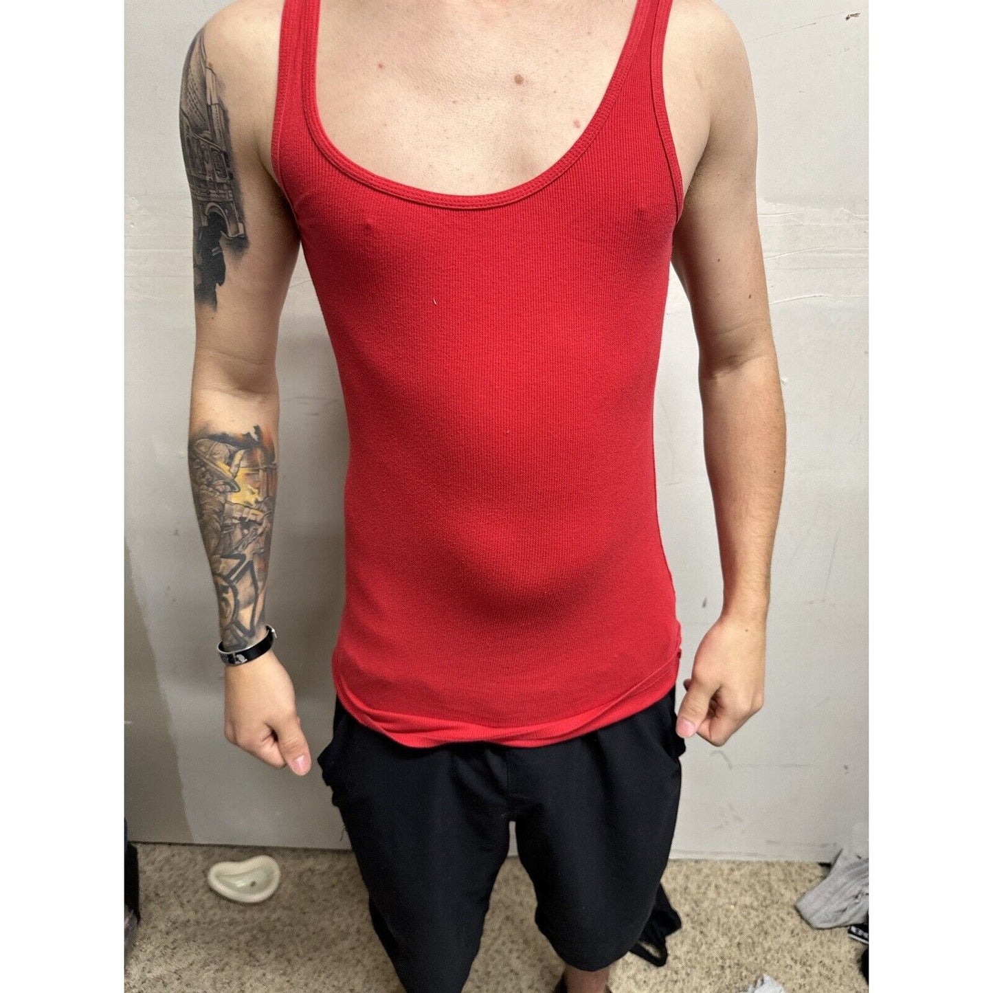 Men’s Large Red Mossimo Muscle Shirt Tank Top