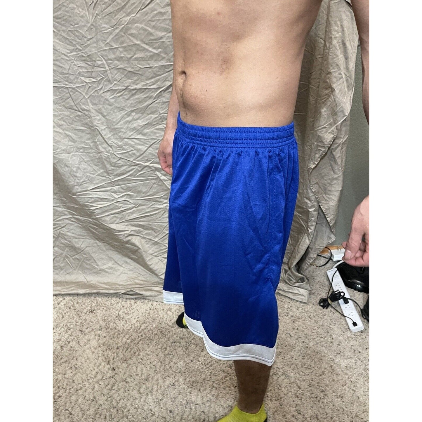 Boy's youth XL scarlet Royal Blue Under armour lacrosse style shorts