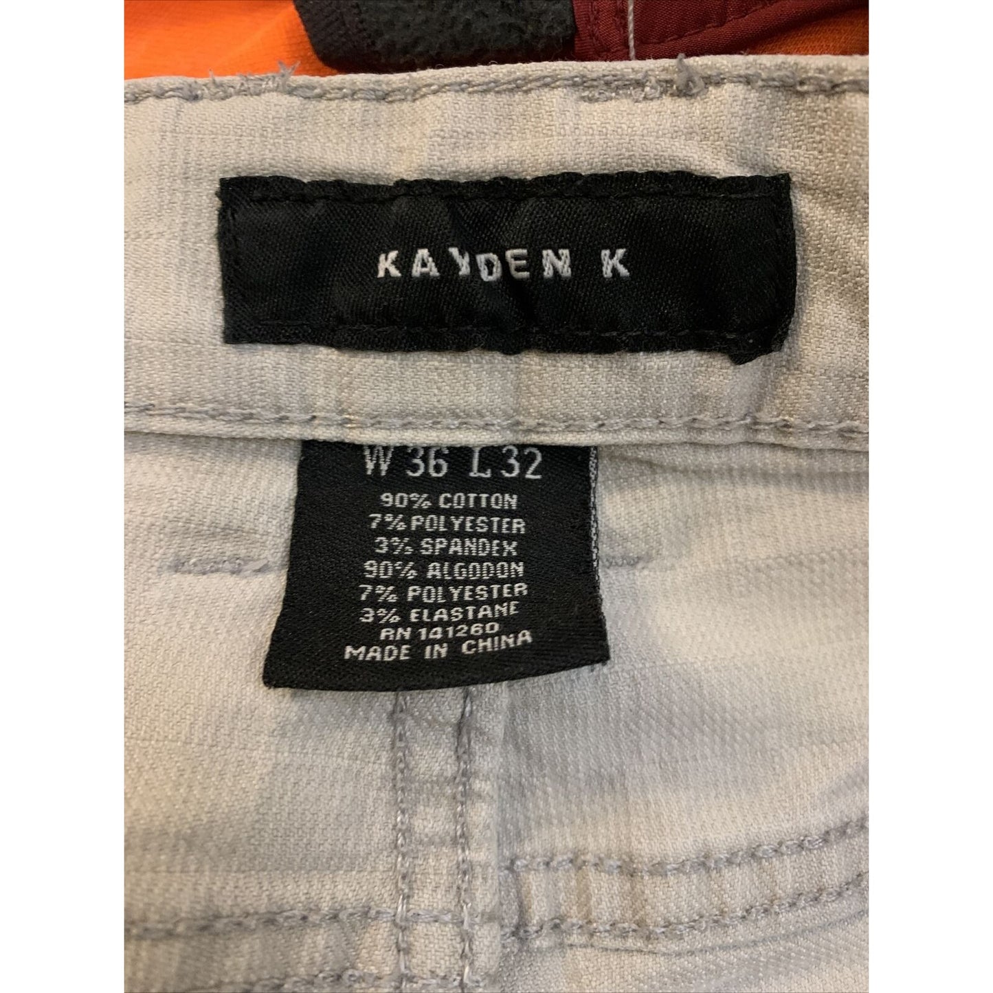 Kayden K Jeans Skinny Twill Denim Khaki / Cream