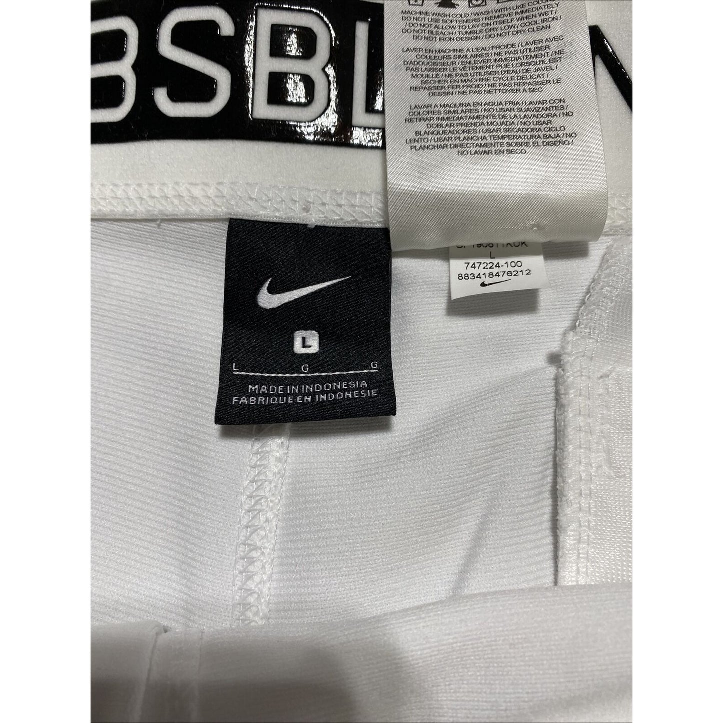NIKE BSBL Men’s Large White Polyester Baseball Pants