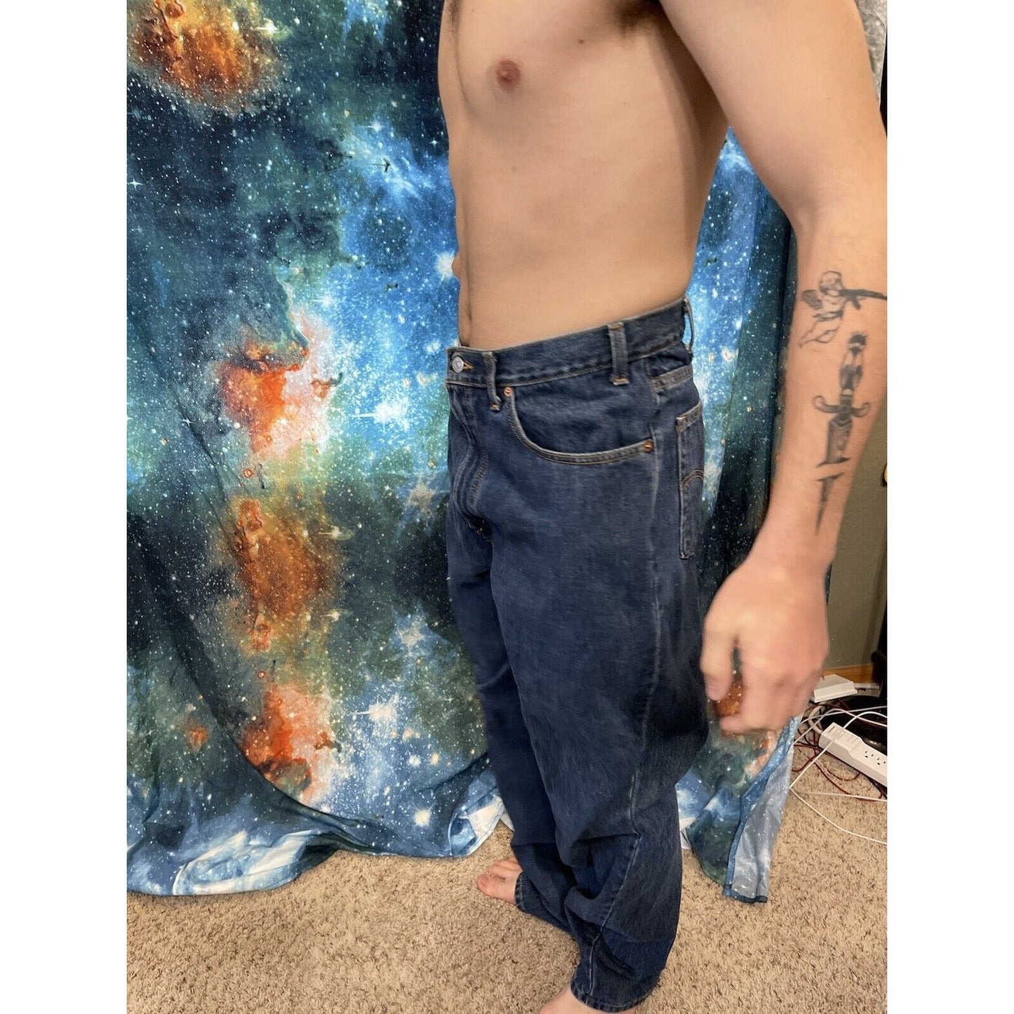 Men's Levis 550 38 x 34 blue jeans