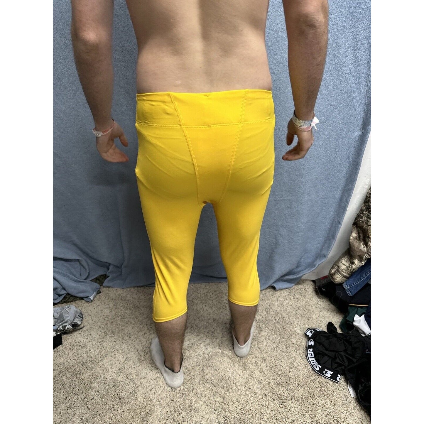 Men’s Rawlings Football Pants Yellow Medium Nylon Spandex