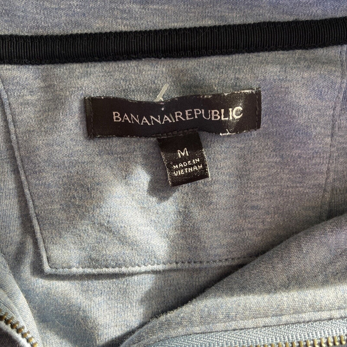 Men’s Banana Republic Medium light blue 1/4 zip long sleeve pullover