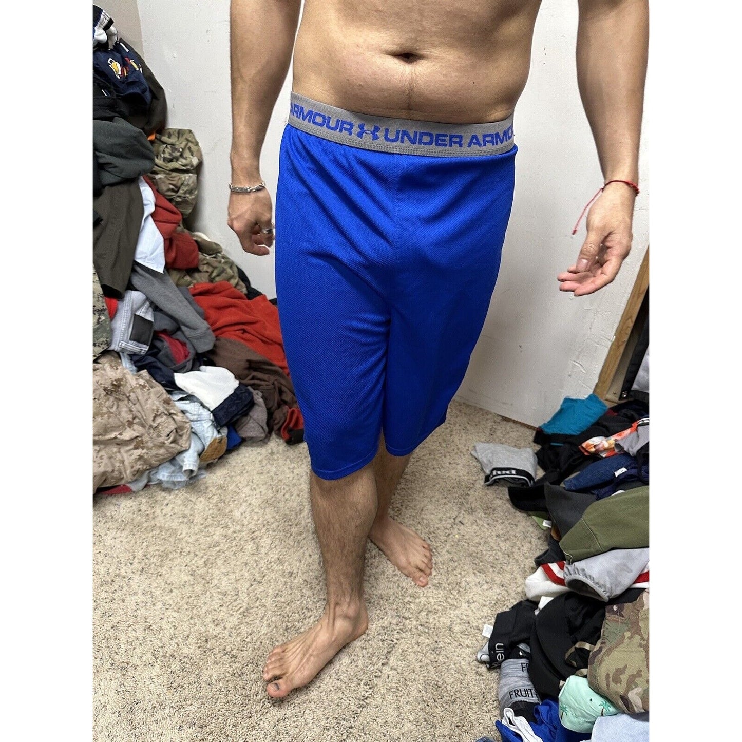 Boy’s Youth xL Under Armour Blue Heatgear Shorts Loose