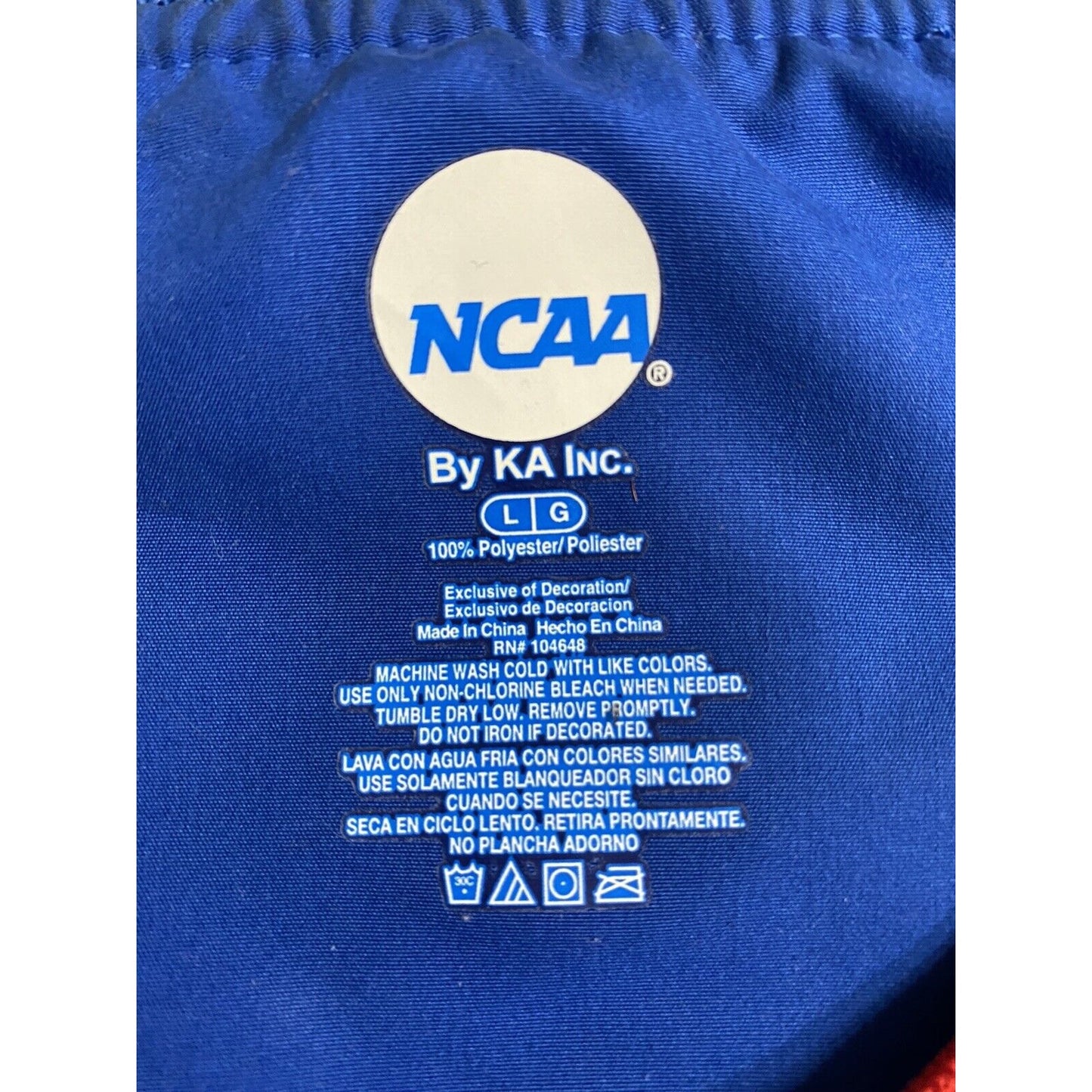 KU KANSAS UNIVERSITY NCAA College Sports Blue Pullover Jacket Men’s Large