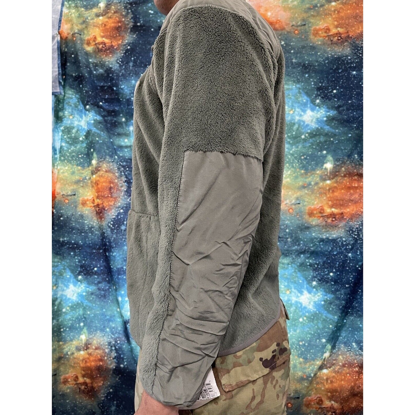 Men’s Small Short Sage Green Fleece Zip Jacket Cold Weather Gen III