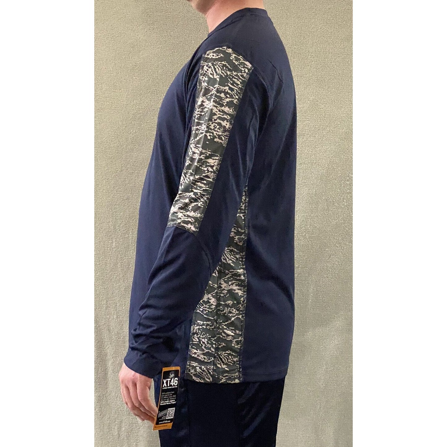 Soffe Extreme Training XT46 Men’s Medium Navy Blue Camo Polyester Long Sleeves