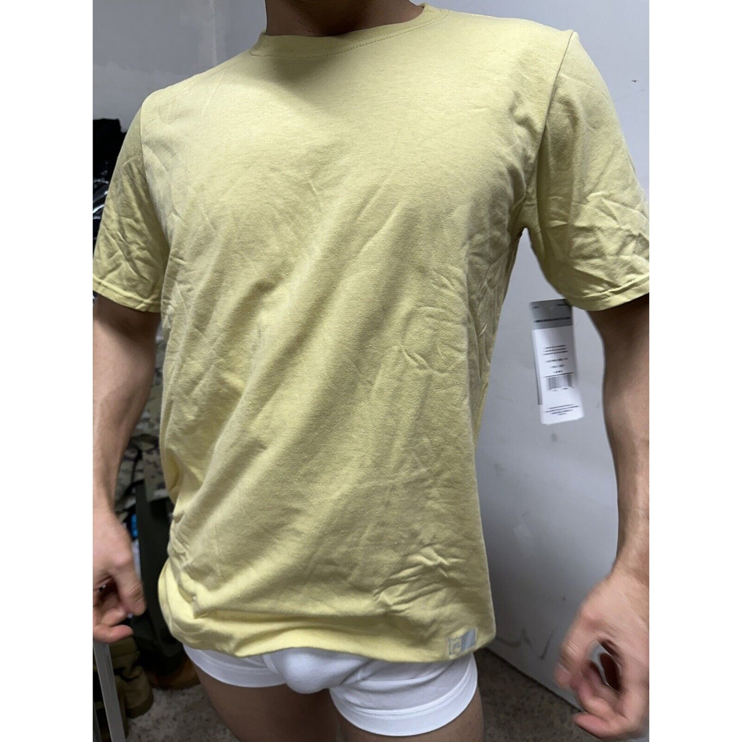 Russell Athletic Gold Medium Tshirt Short Sleeve Dri Power Odor Protection