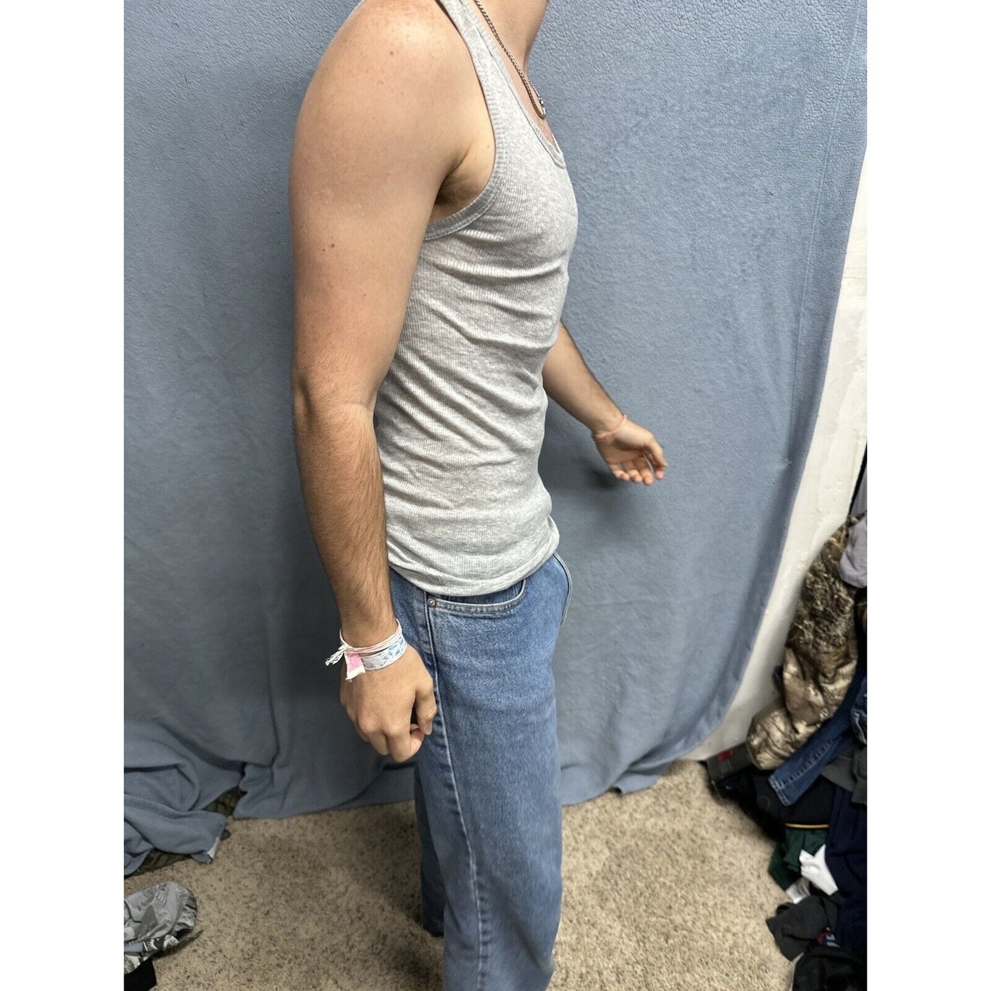 Men’s Gray Spyder Medium Gray Muscle Shirt Tank
