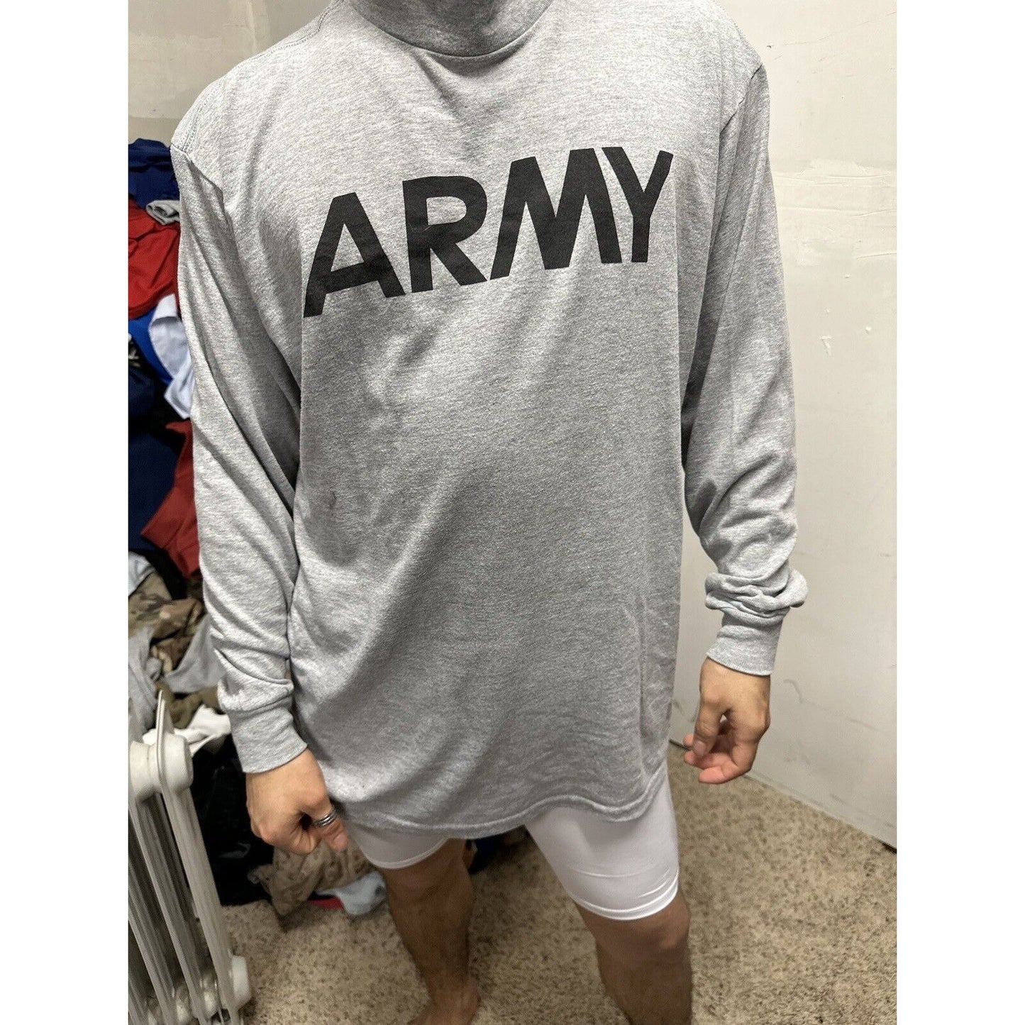 Men’s Long Sleeve Army Soffe Dri Release XL Pt Uniform Shirt Long Sleeves