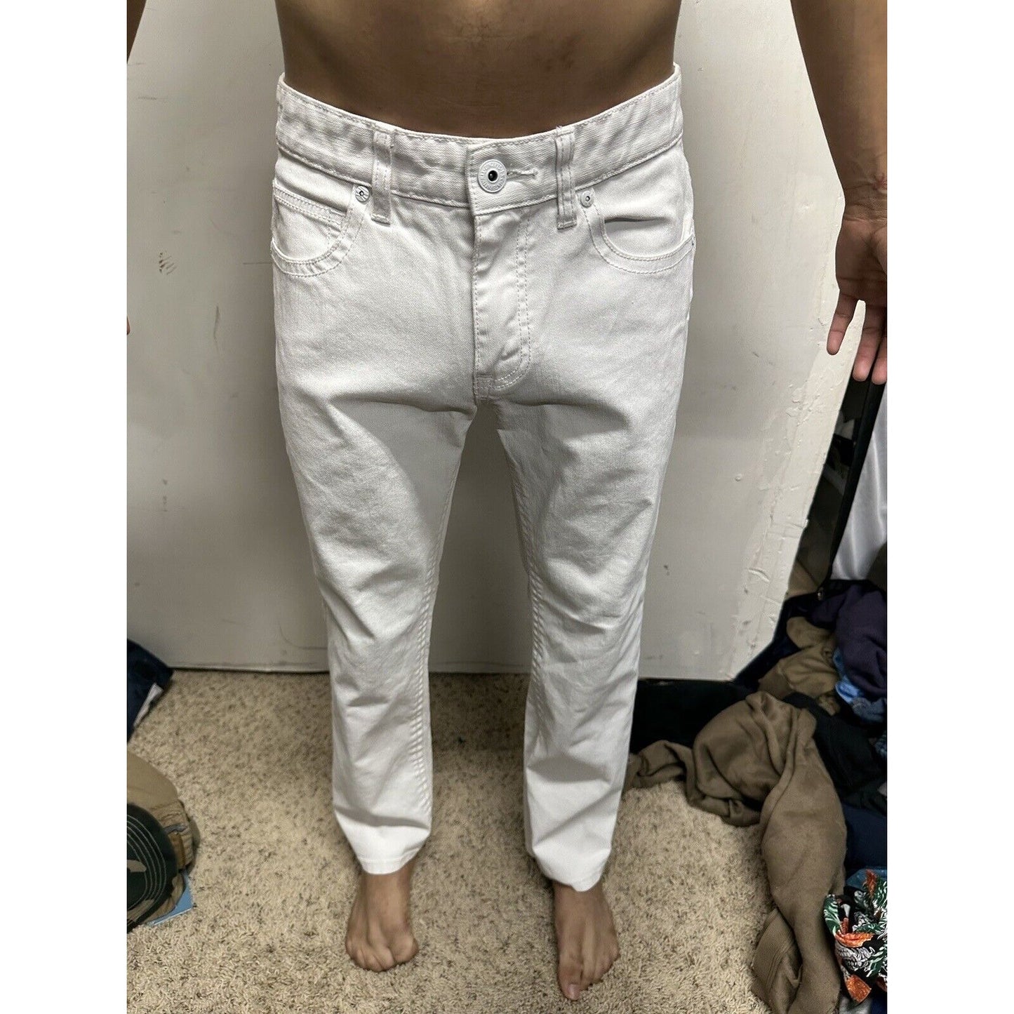 Men’s White INC International Concepts 30 X 29 Denim Pants Berlin Slim Straight