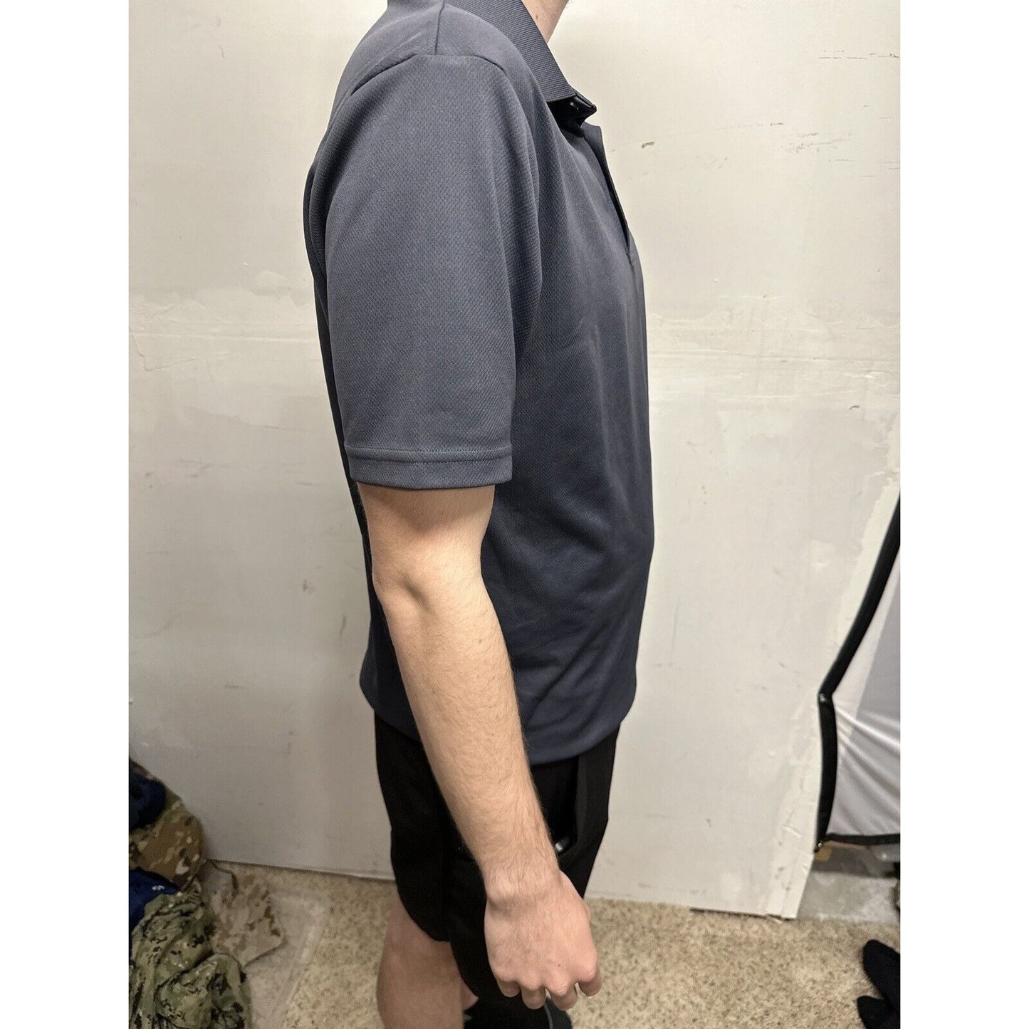 Men’s Gray Sport-tek Medium Short Sleeve Polo Shirt Us Army
