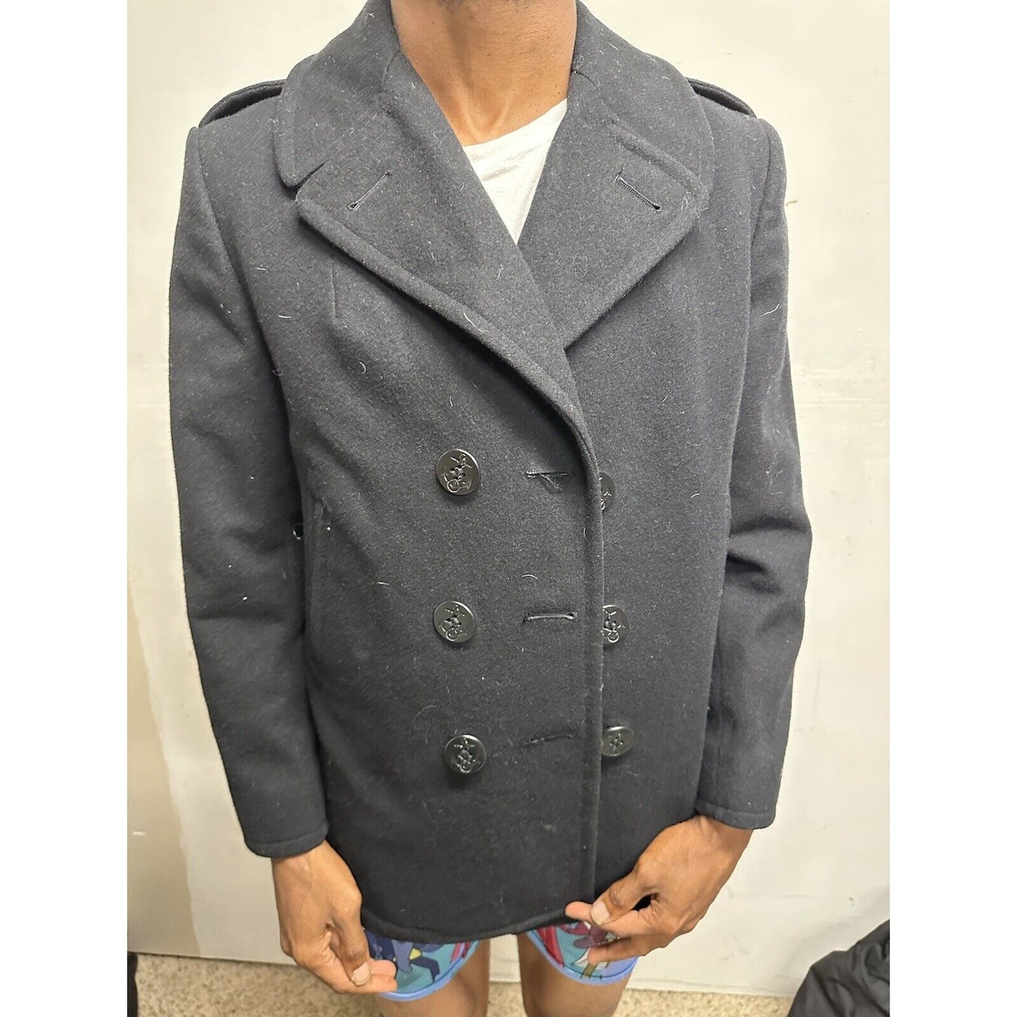 Women’s Black Pea Coat DSCP Military Uniform Coat 12R