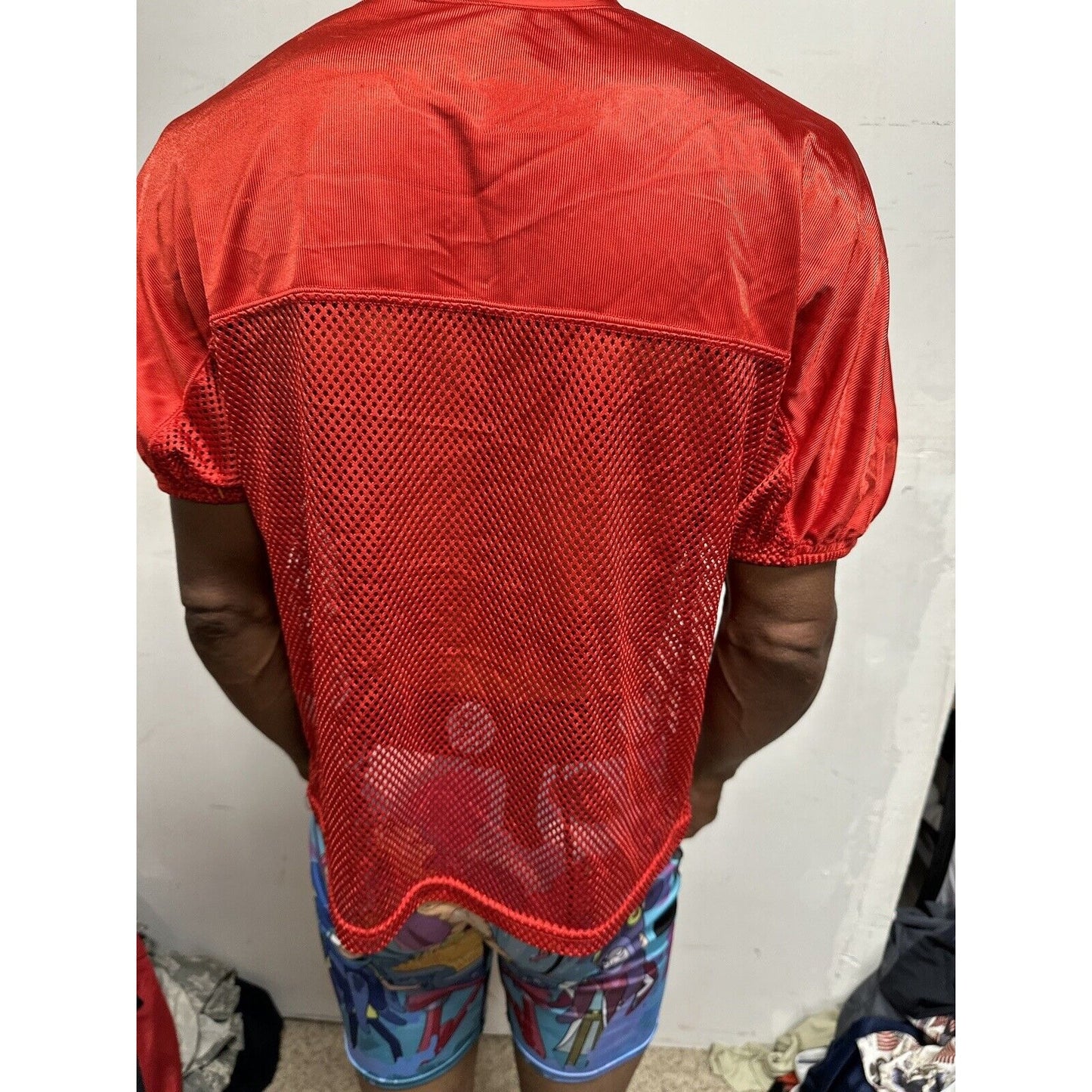Men’s Red Alleson Athletics Small Trojans Football Jersey