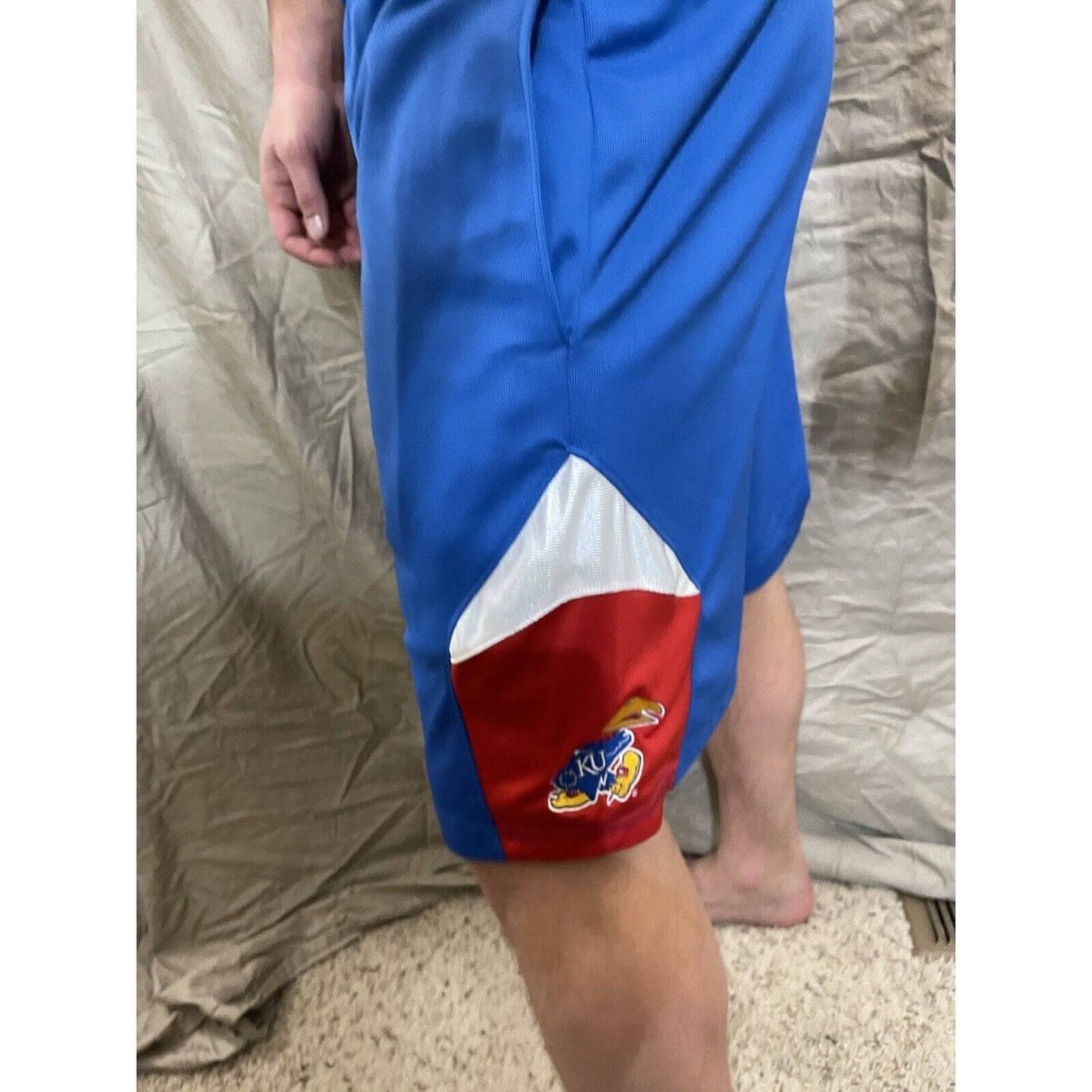 Men's Pro Edge Medium Kansas University Basketball Shorts Blue