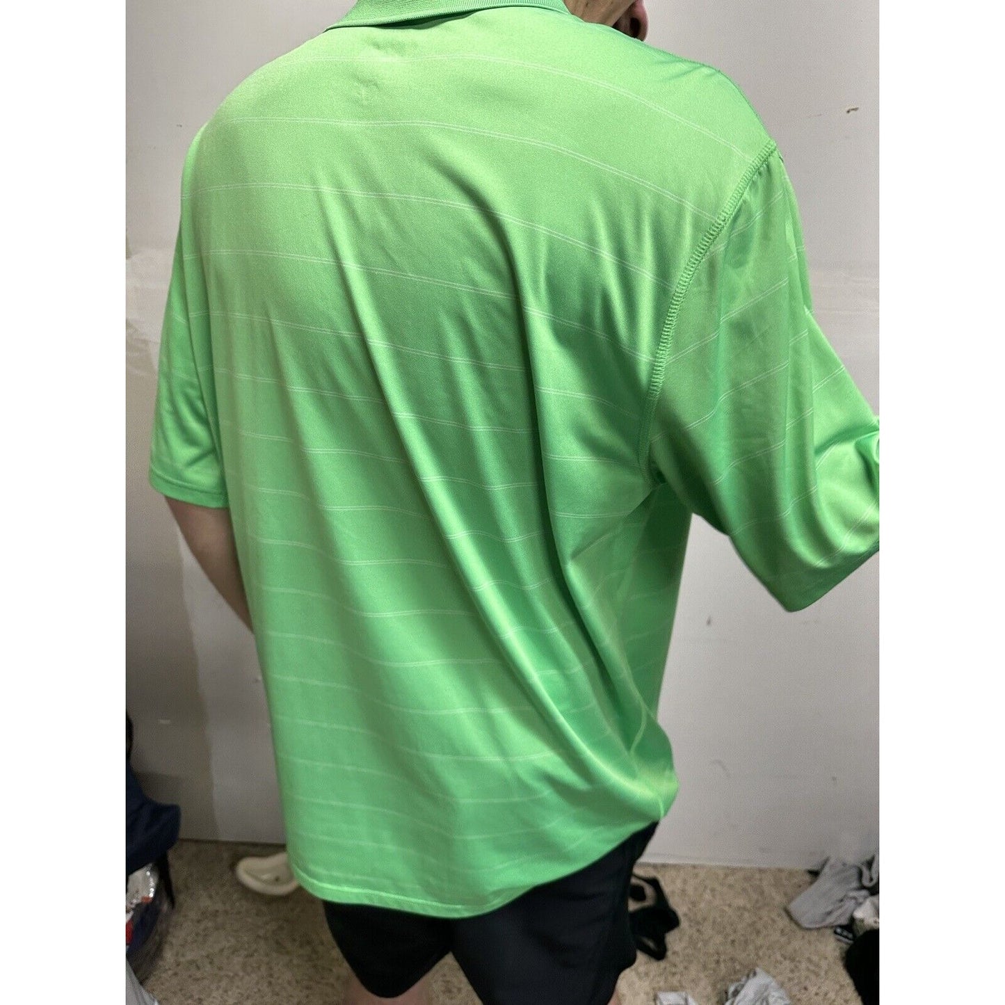 Men’s Lime Green Dri-fit Nike Polo Shirt Large