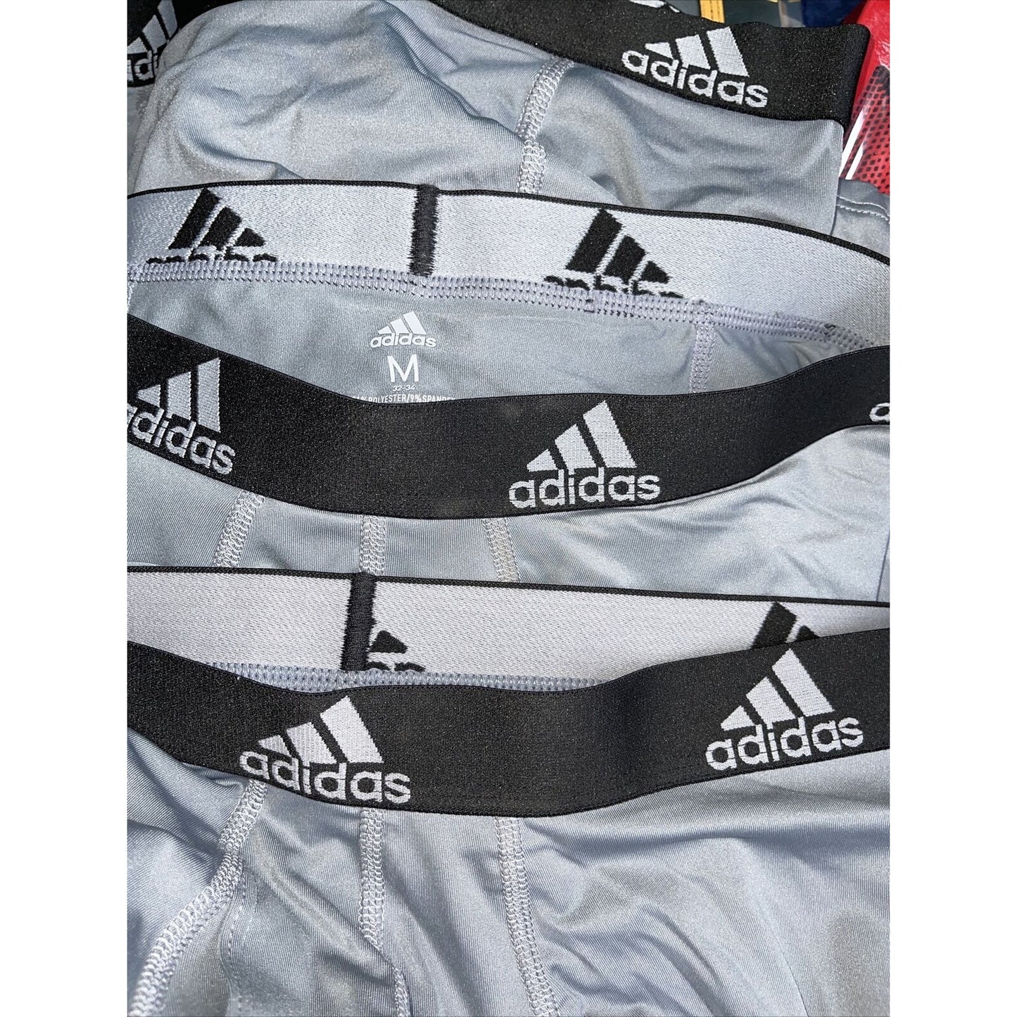 men's adidas Gray With Black Band aeroready compression shorts medium