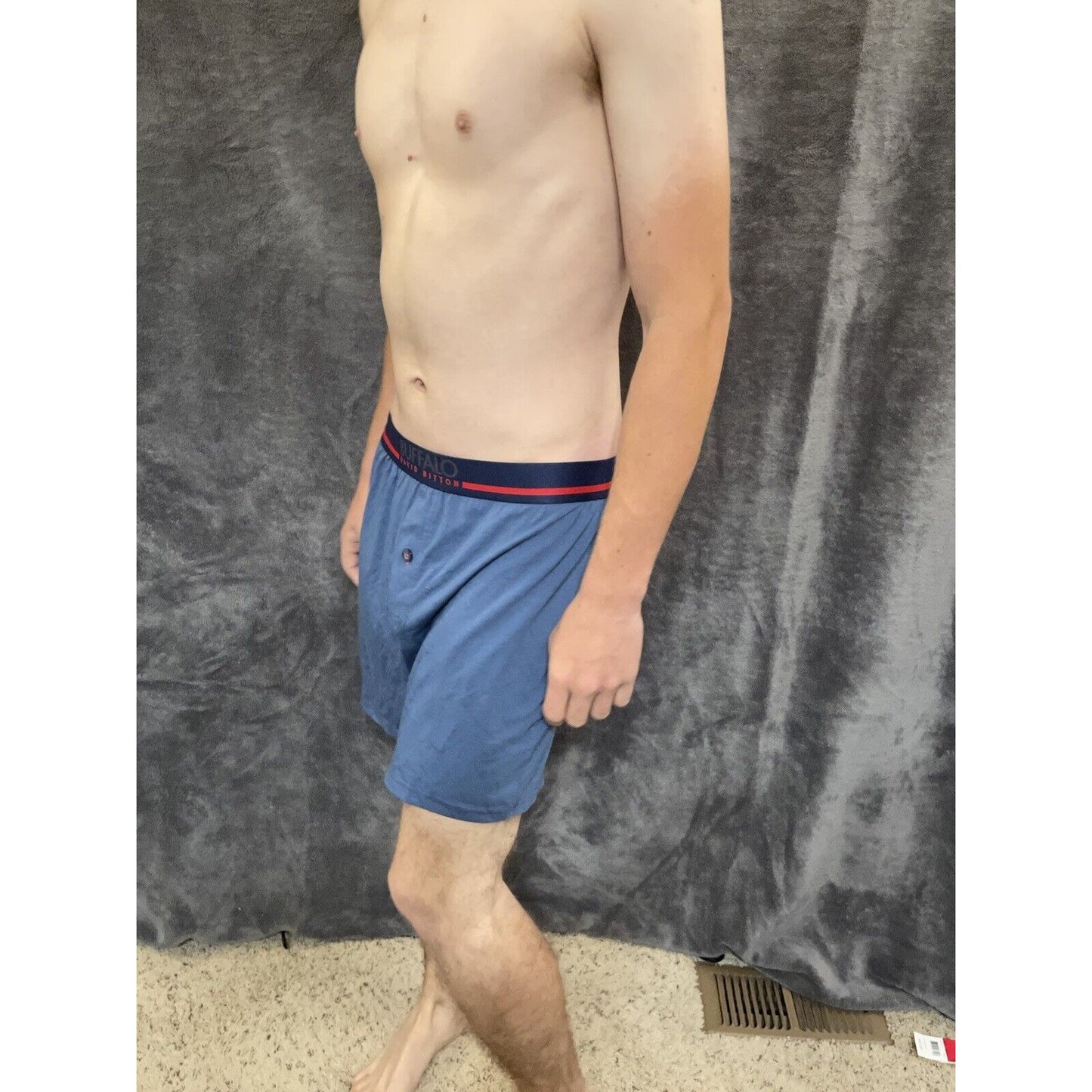 men's buffalo david bitton blue cotton spandex boxer shorts