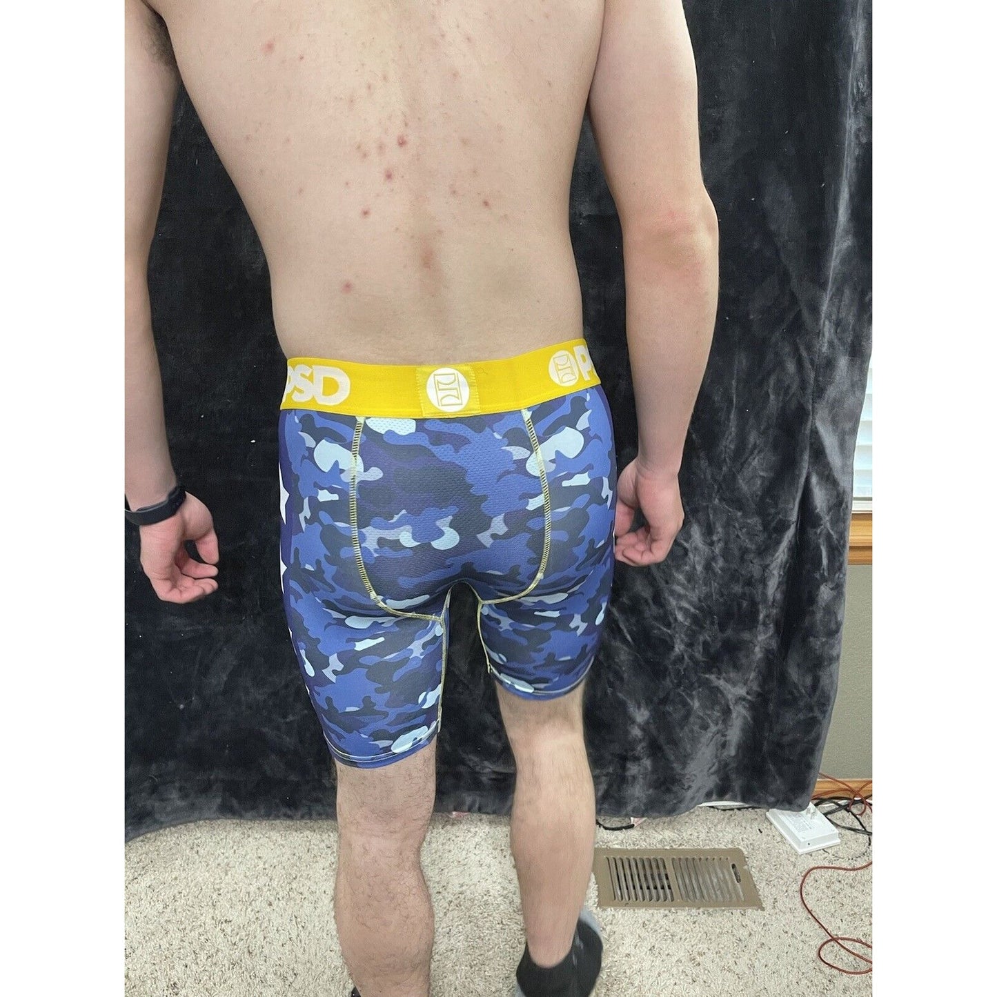 PSD Men’s Large Merican Warface Boxer Briefs Blue Camo New
