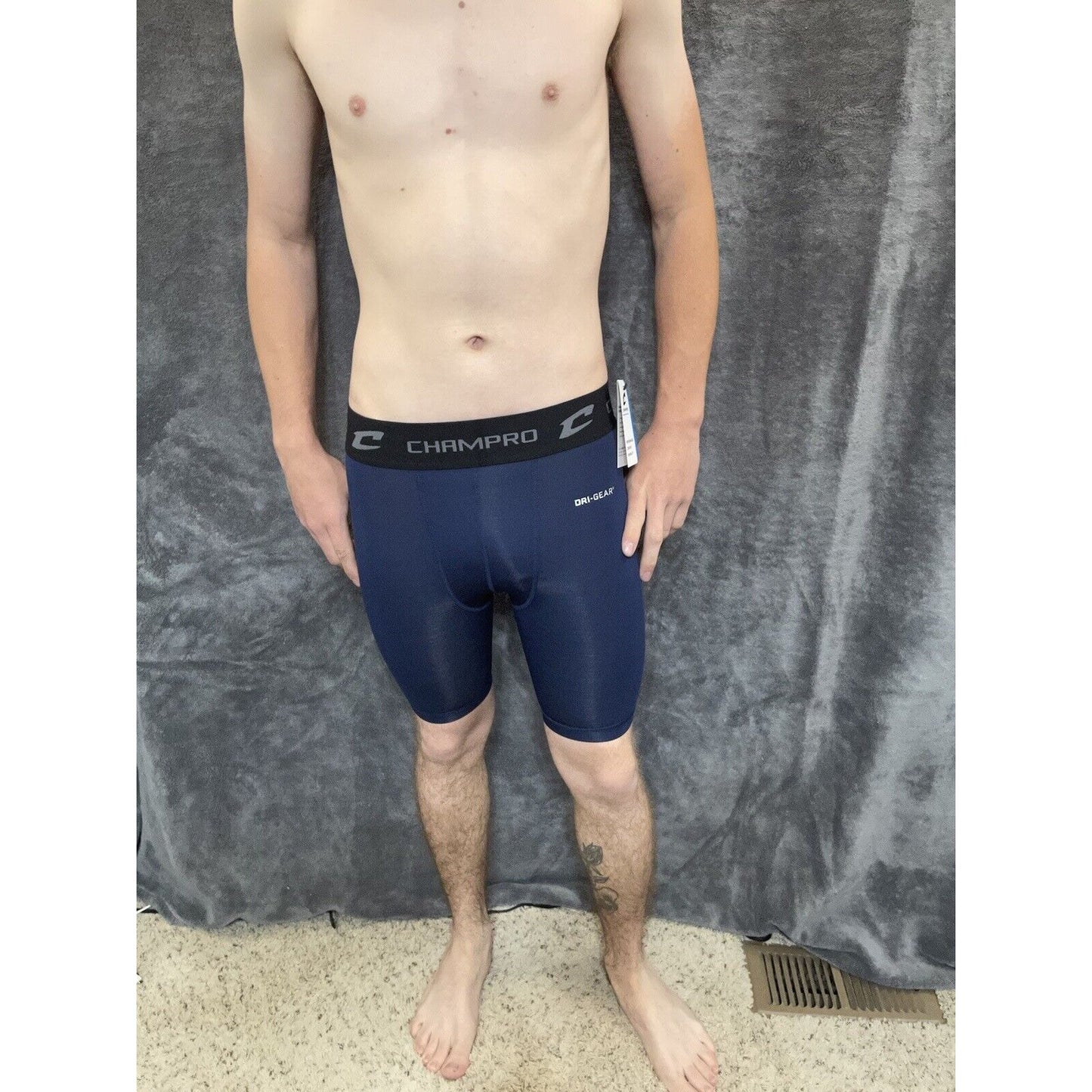 youth boys dark blue champro performance compression shorts youth large