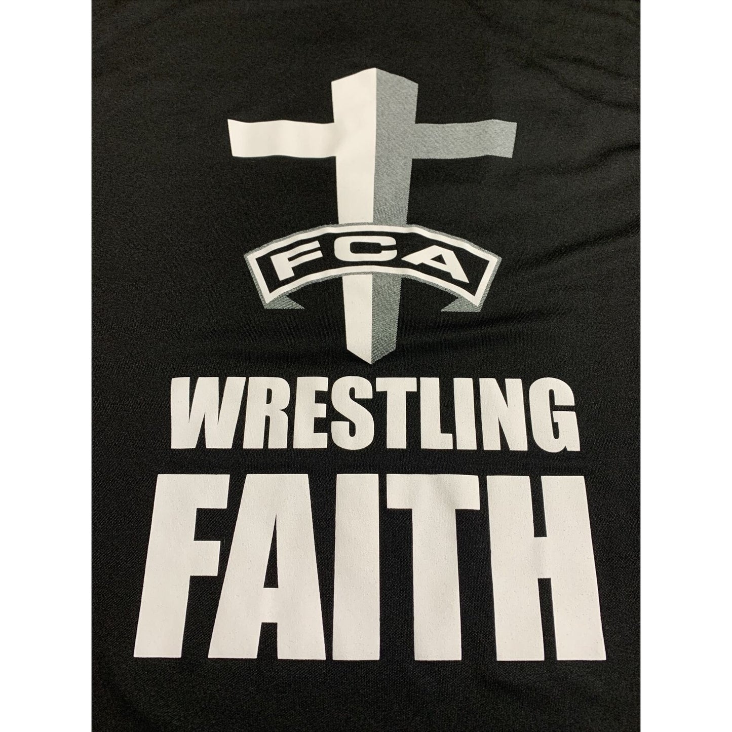 Men’s Sport Tek Small Black Shirt Wreslting Faith FCA