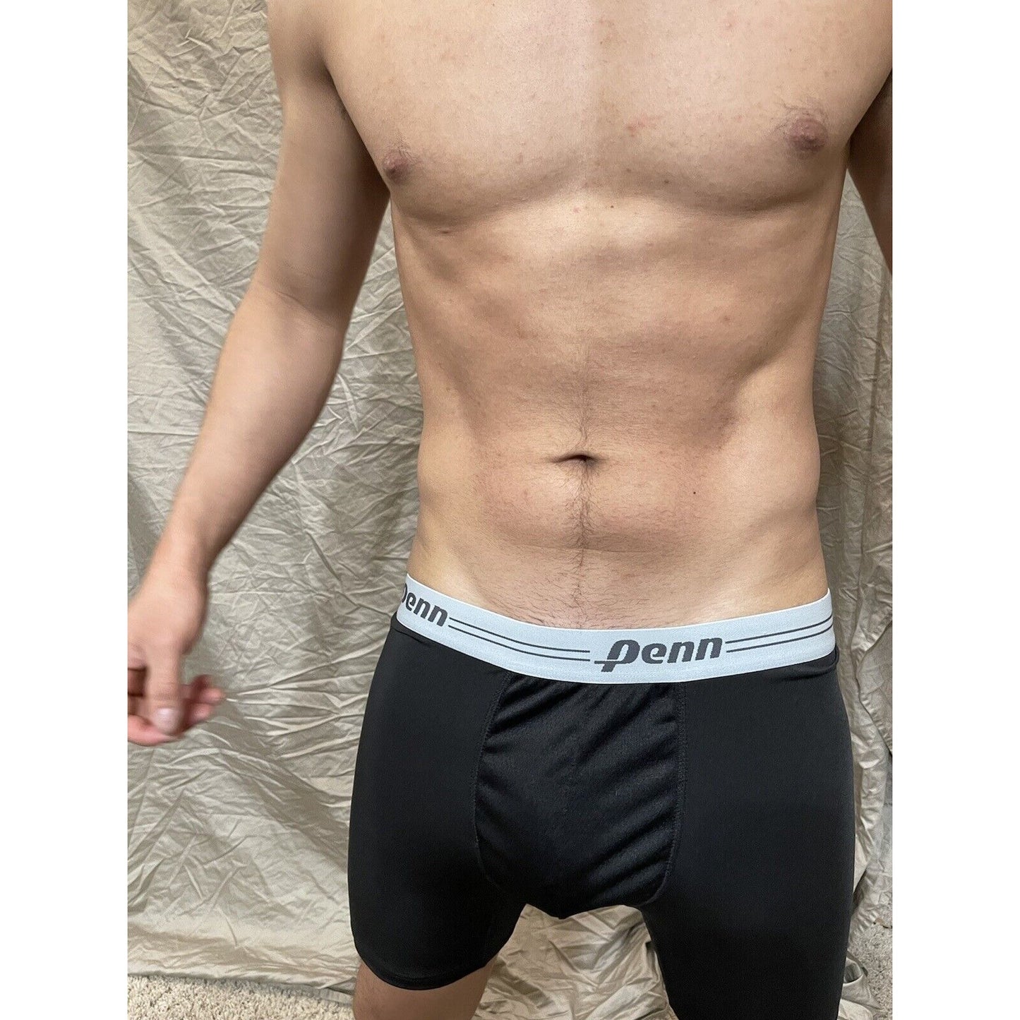 men's black penn medium compression boxer shorts